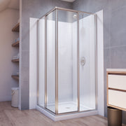 DreamLine Cornerview 36 inch D x 36 inch W x 78 3/4 inch H Framed Sliding Shower Enclosure, Shower Base, and Wall Kit