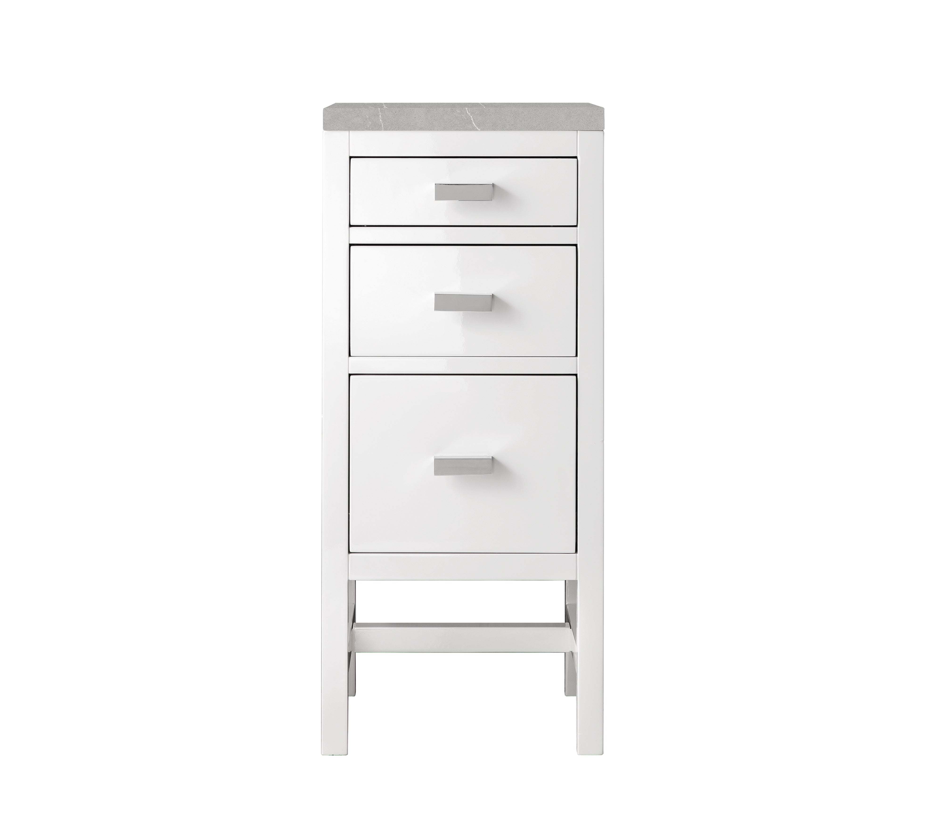 James Martin Addison 15" Base Cabinet in Glossy White with 3cm Countertop