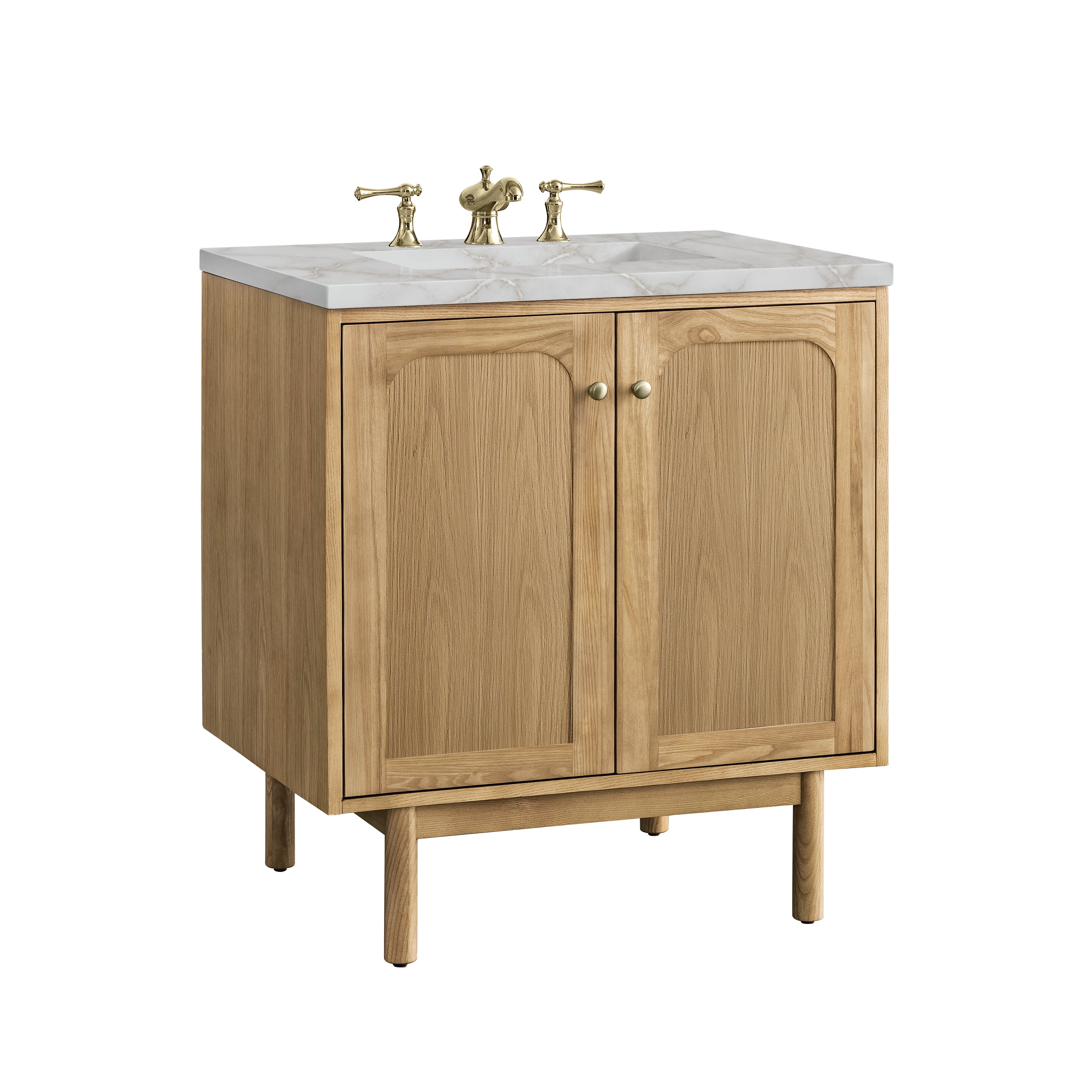 James Martin Laurent 30" Single Vanity in Light Natural Oak with 3cm Countertop