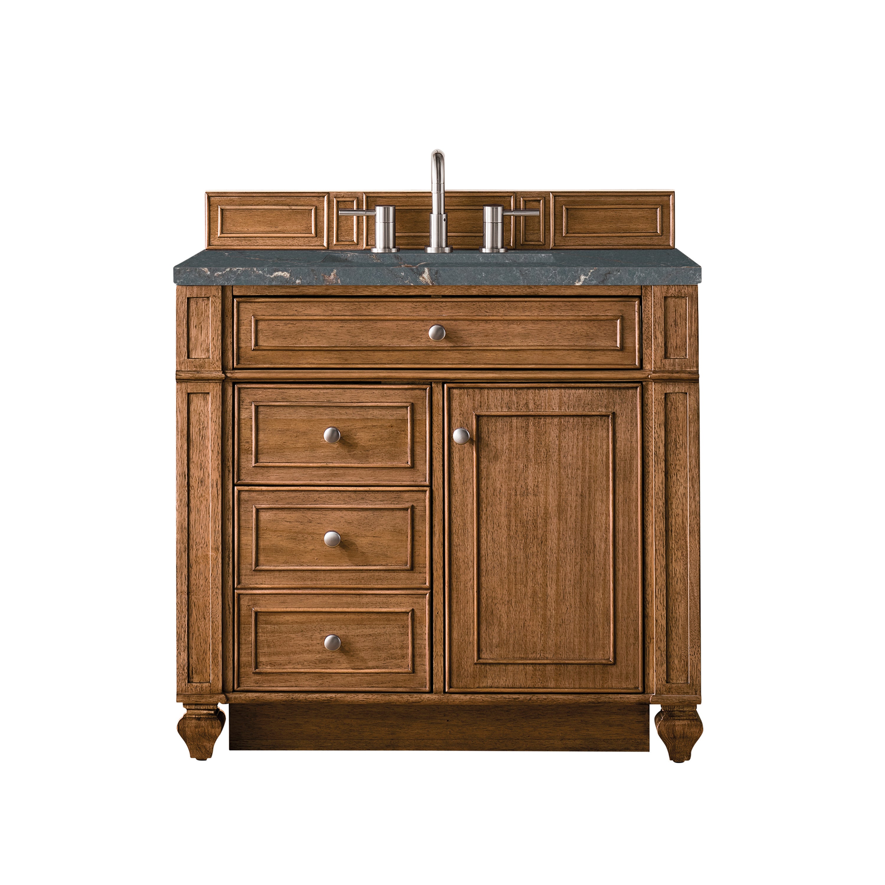 James Martin Bristol 36" Single Vanity in Saddle Brown with 3cm Countertop