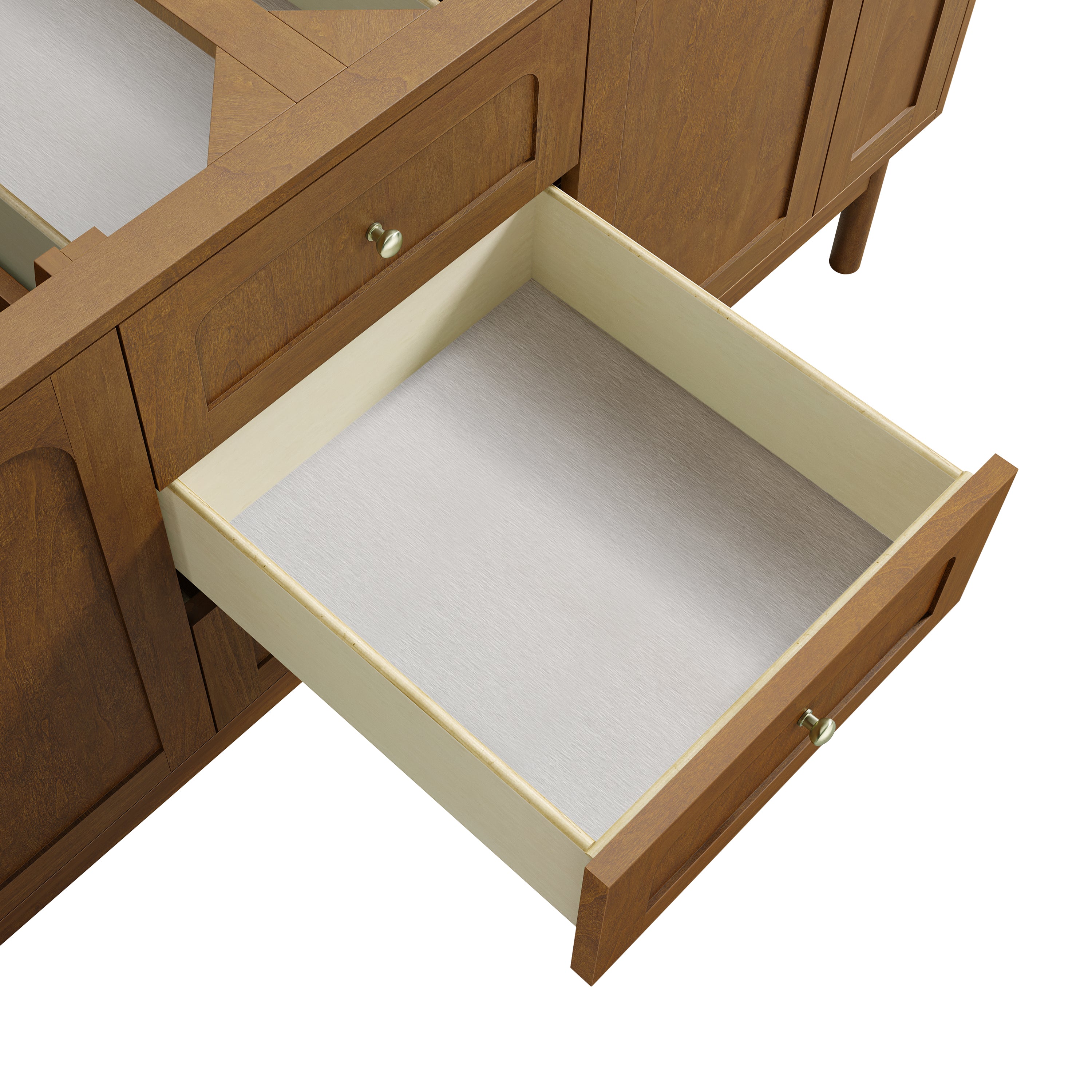 James Martin Laurent 72" Double Vanity in Honey Oak with 3cm Countertop and FreePower Wireless Charger