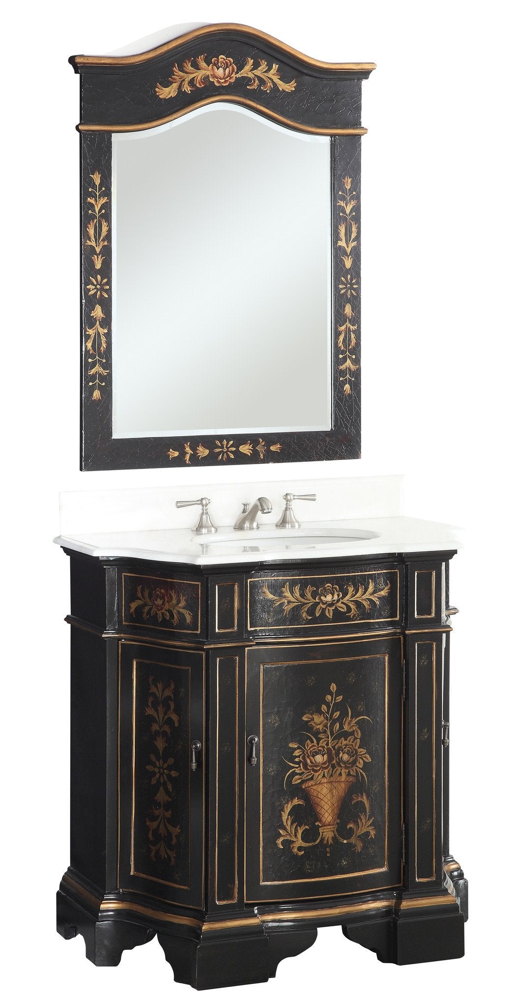 Chans Furniture MIR-090B Crossfield 29-inch Wall Mirror