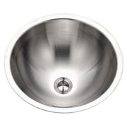Houzer Opus 16" Stainless Steel Drop-in Topmount Round Bowl Bathroom Sink