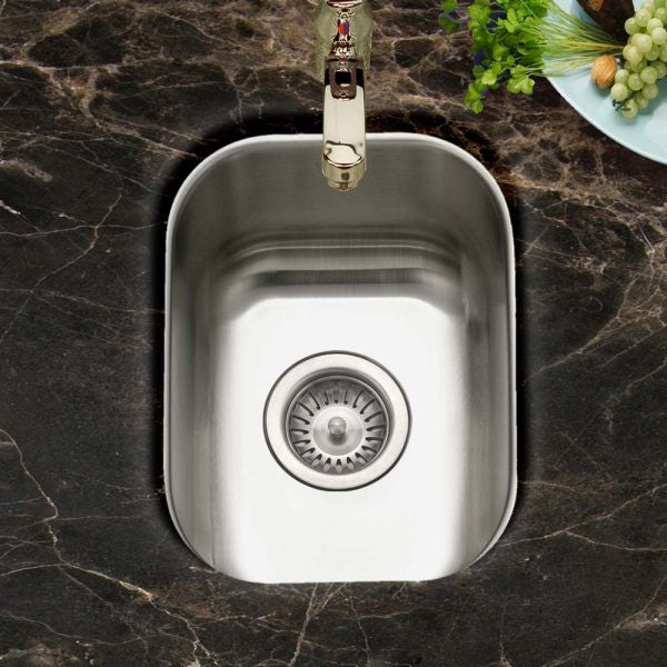 Houzer Club 13 inch Stainless Steel Undermount Small Bar and Prep Sink - CS-1307