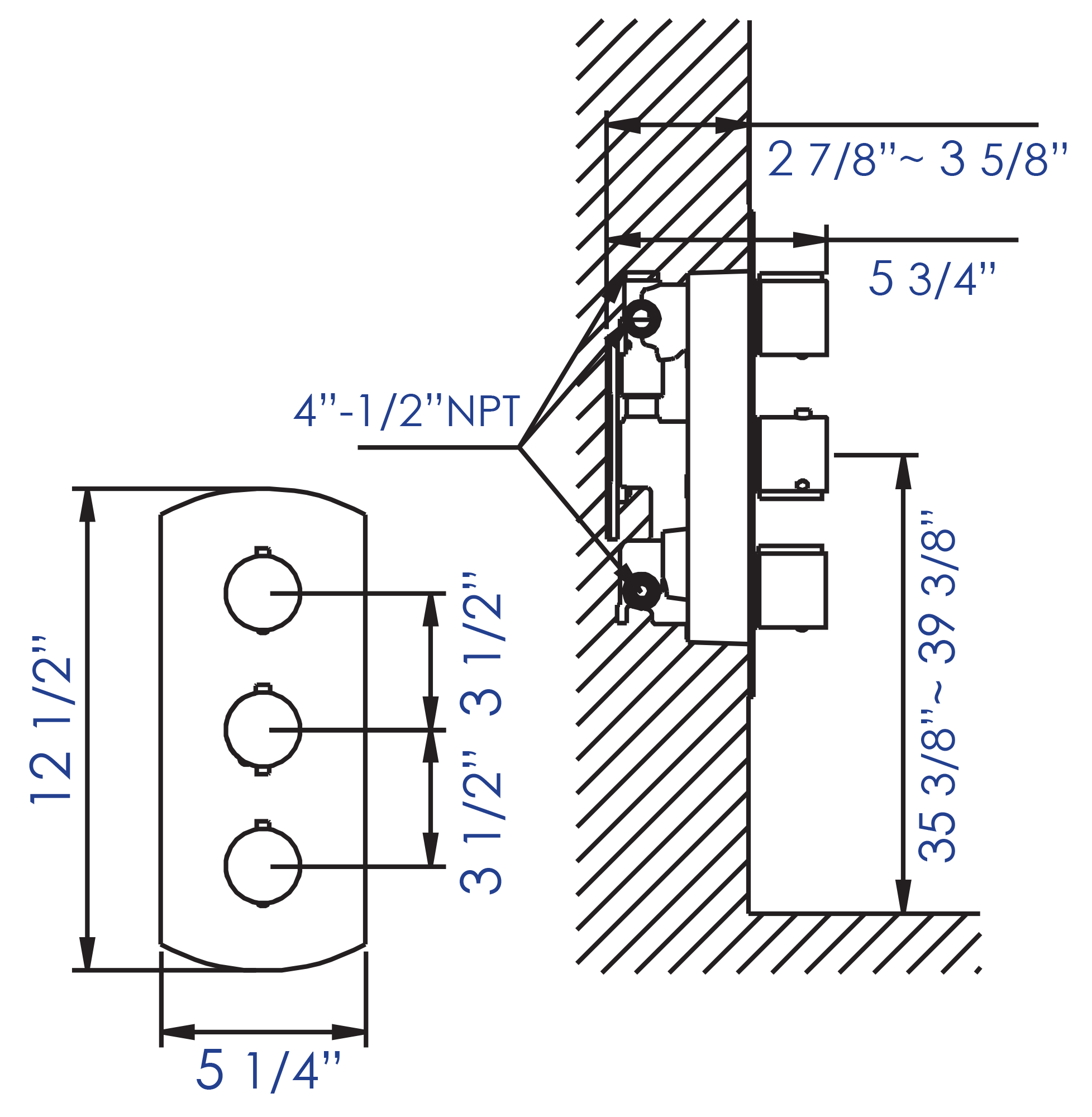 ALFI brand AB3901 Round 2 Way Thermostatic Shower Mixer