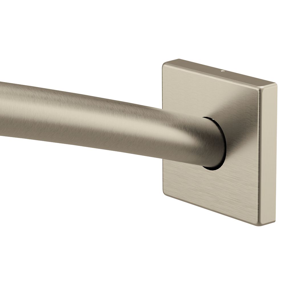 Matte black adjustable curved shower rod