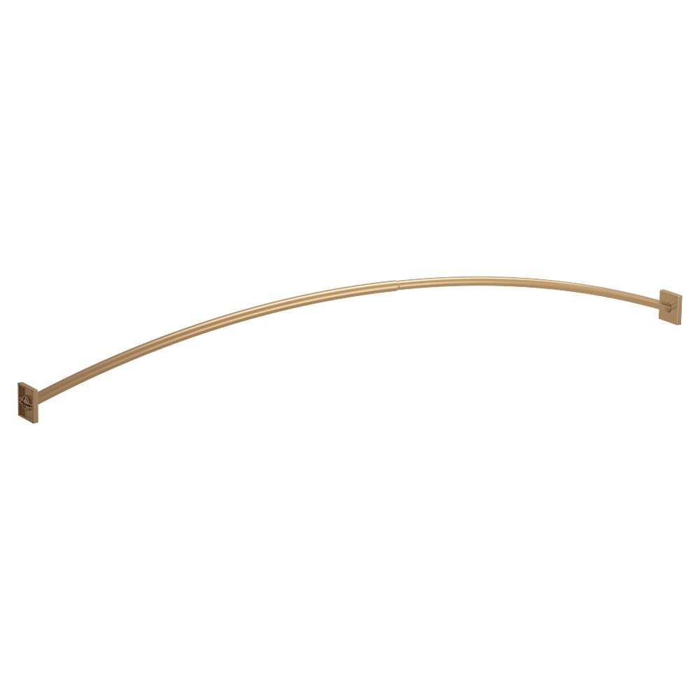 Matte black adjustable curved shower rod