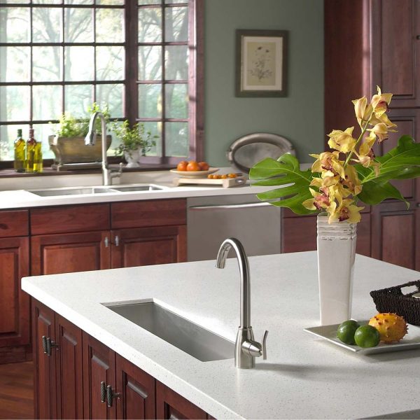 Houzer Contempo Trough 23" Stainless Steel Undermount Bar Sink with Strainer and Grid