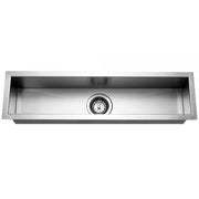 Houzer Contempo Trough 32" Stainless Steel Undermount Single Bowl Bar Sink with Strainer & Grid