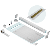 Curb Wedgewire Shower Pan Kit Linear drain
