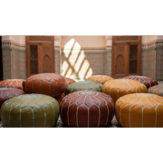 Customized Dual Tone Moroccan Ottoman - Traditional Design