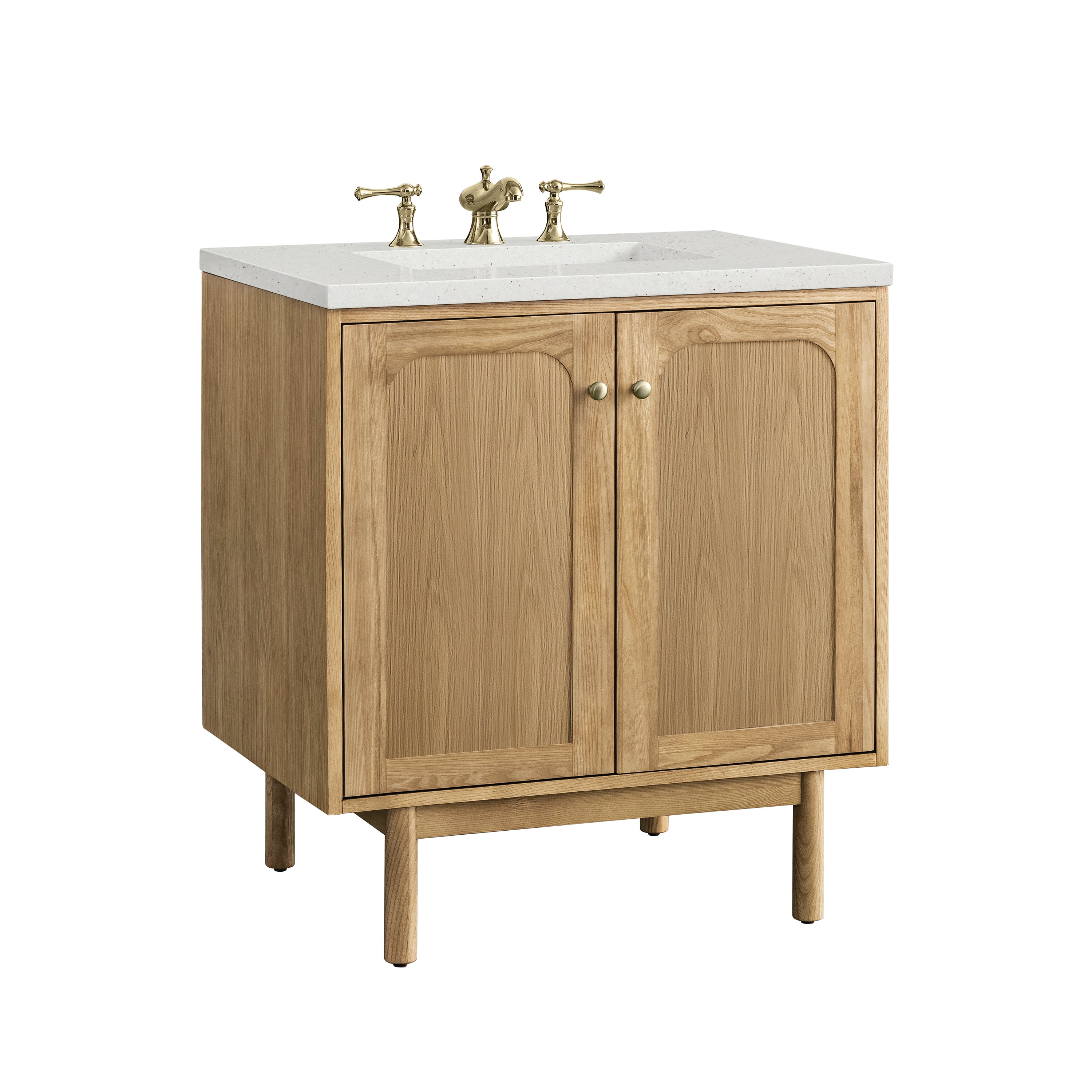 James Martin Laurent 30" Single Vanity in Light Natural Oak with 3cm Countertop