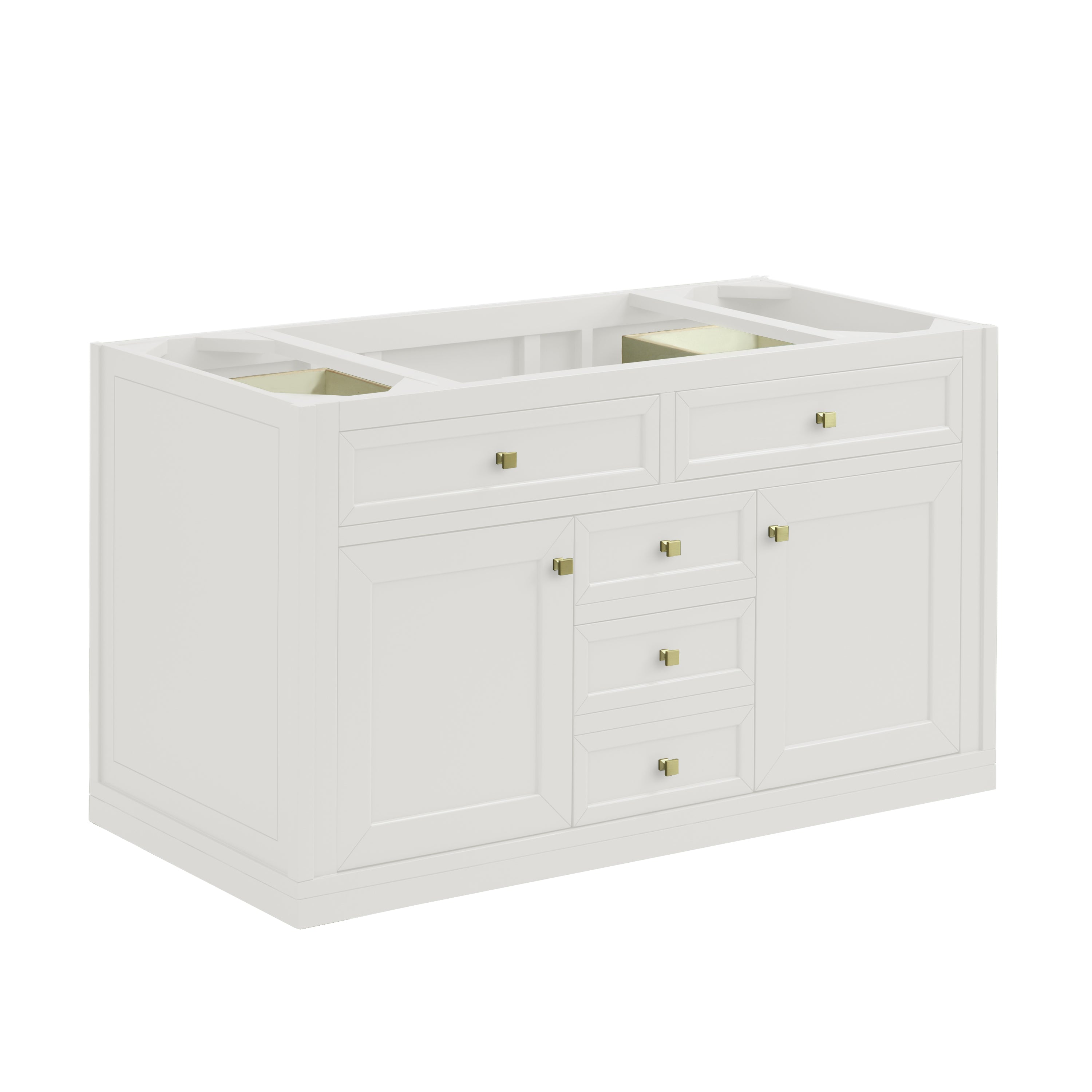 James Martin Chicago 48" Single Vanity in Glossy White with 3cm Countertop