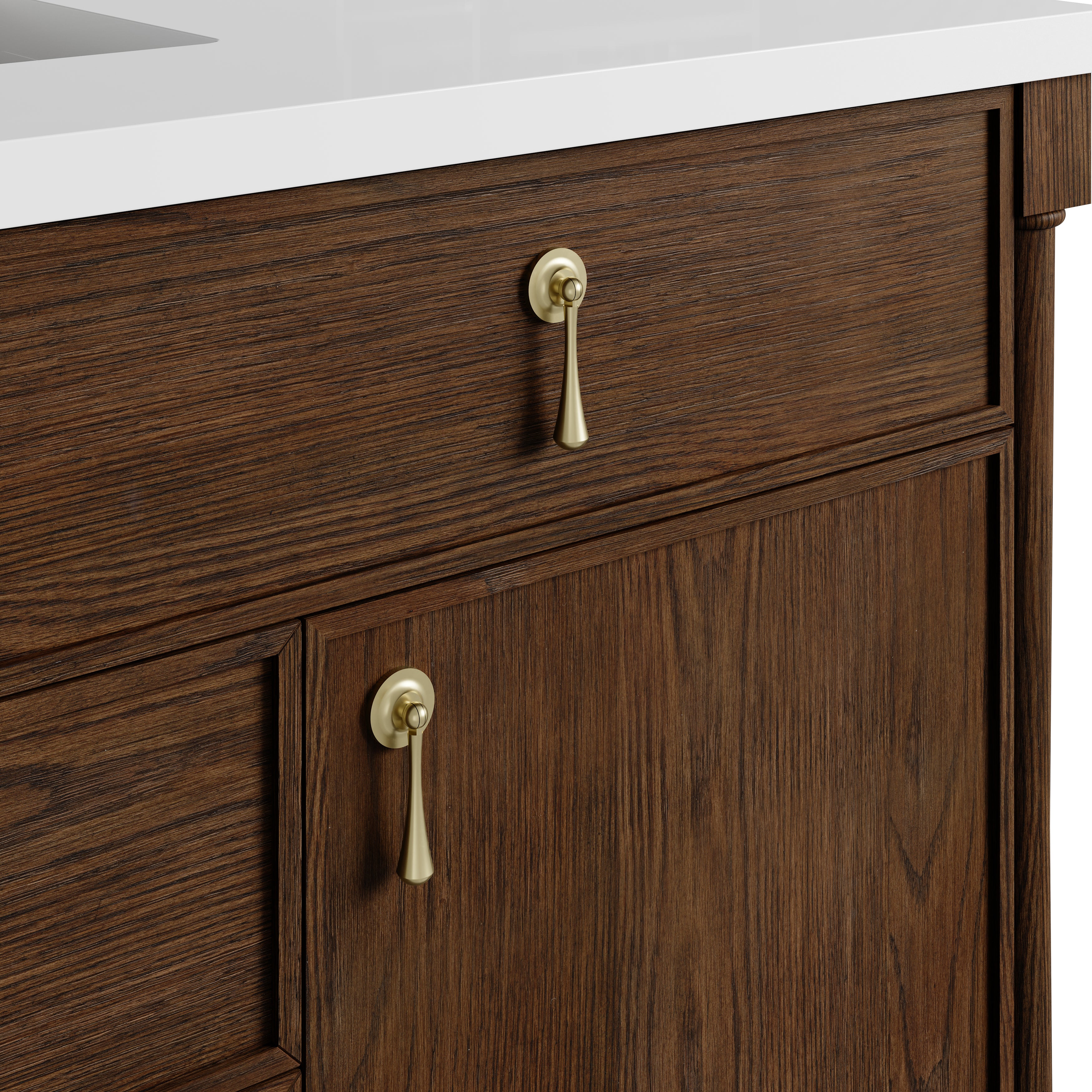 James Martin Kinnsden 48" Single Vanity in Sable Oak with 3cm Countertop