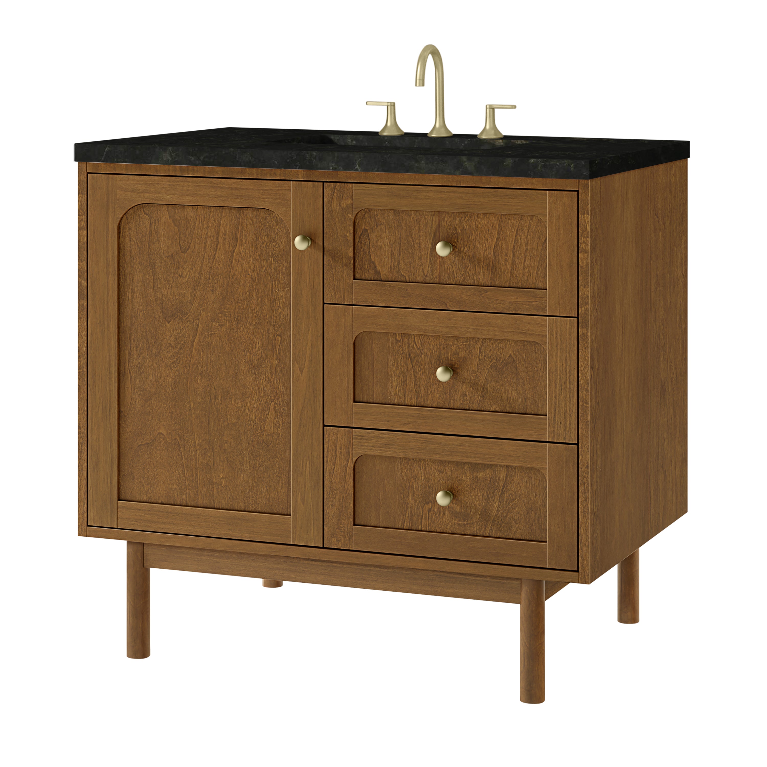 James Martin Laurent 36" Single Vanity in Honey Oak with 3cm Countertop