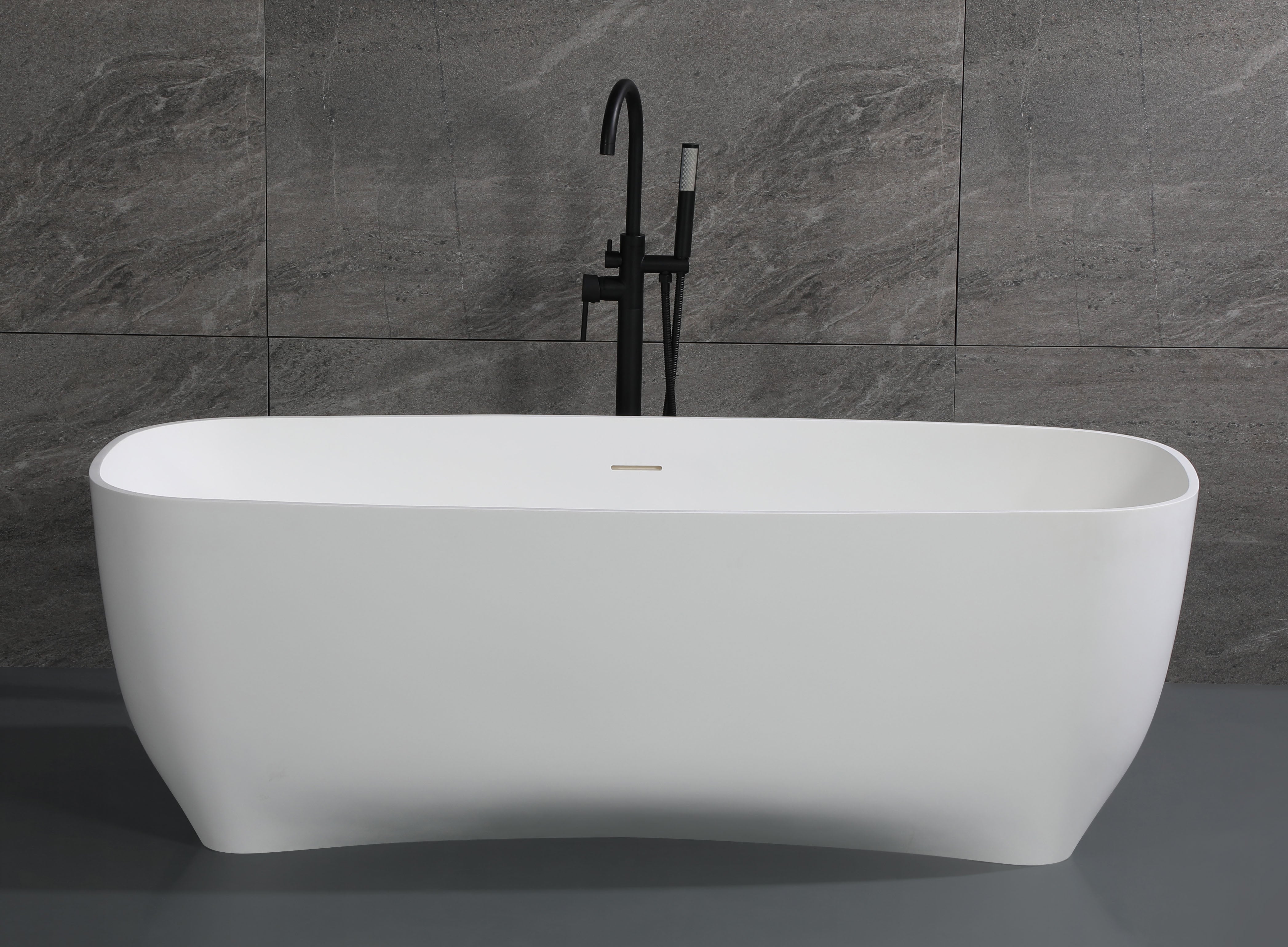 ALFI brand  AB9980 67" White Matte Solid Surface Resin Bathtub