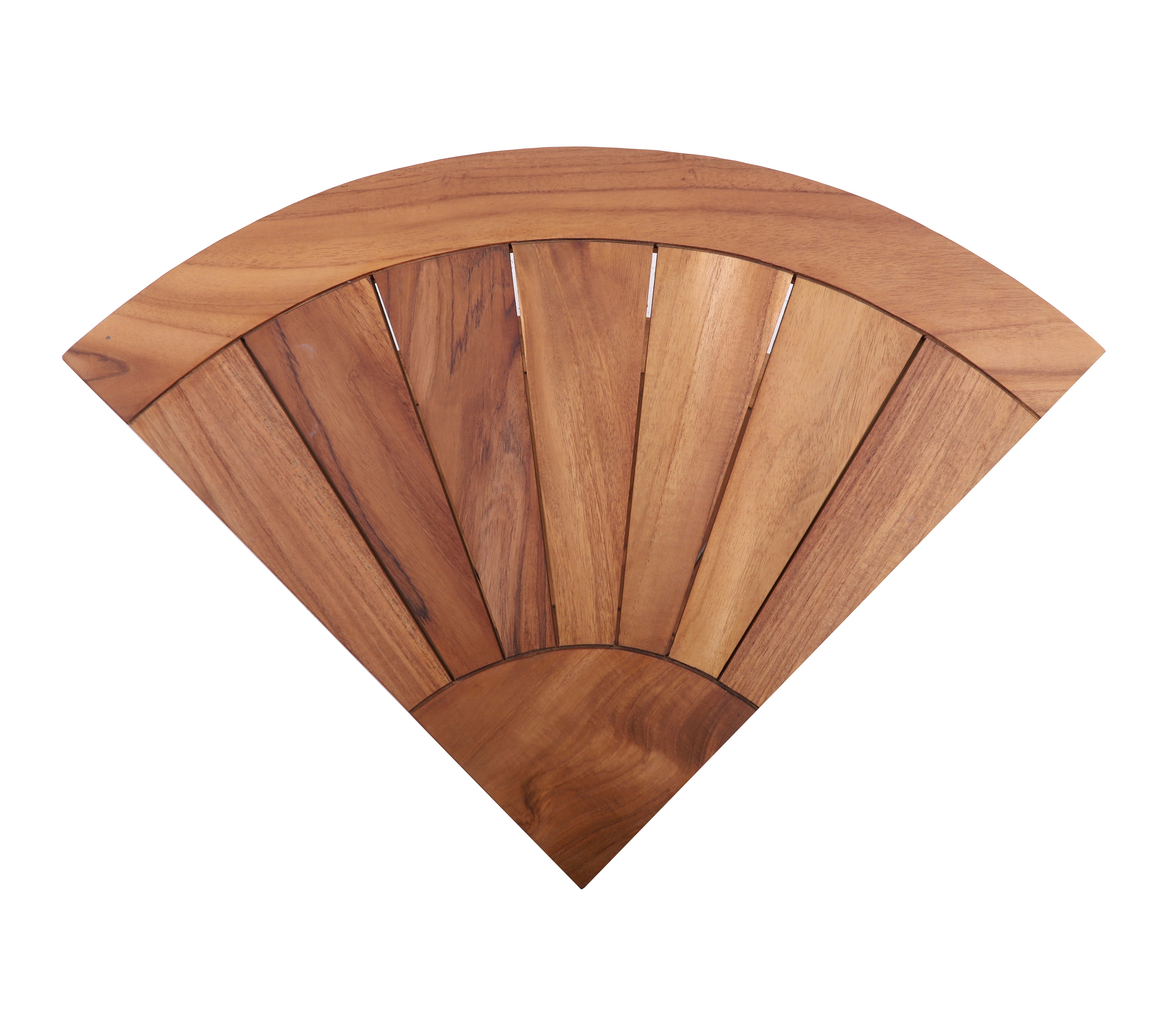 Tanzania Oiled Teak Shower and Bath Corner Stool with Shelf - 17.5"