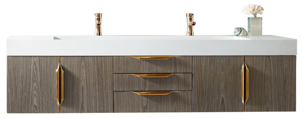 Columbia 72" Double Wall Mount Vanity Cabinet