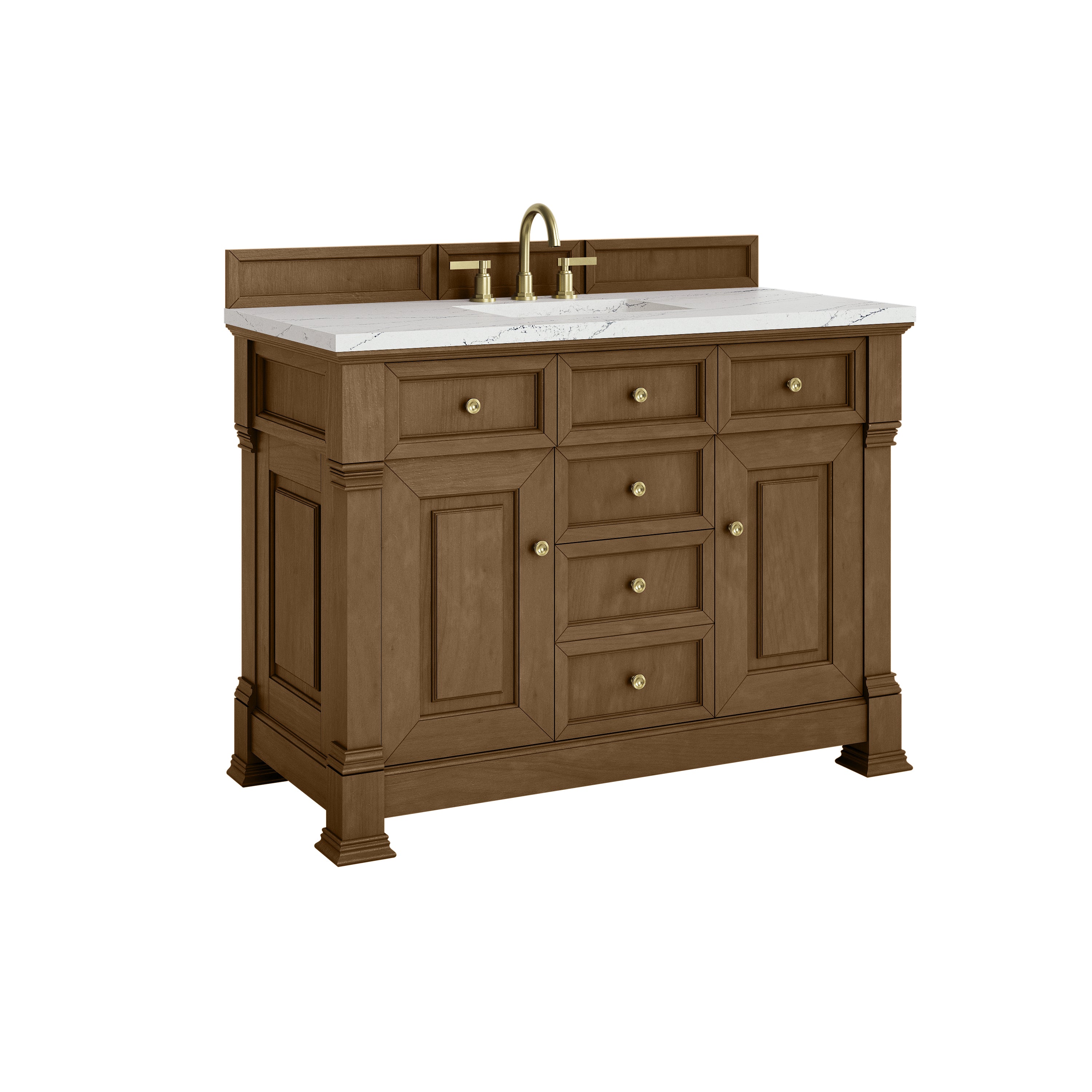 James Martin Brookfield 48" Single Vanity in Honey Oak with 3cm Countertop