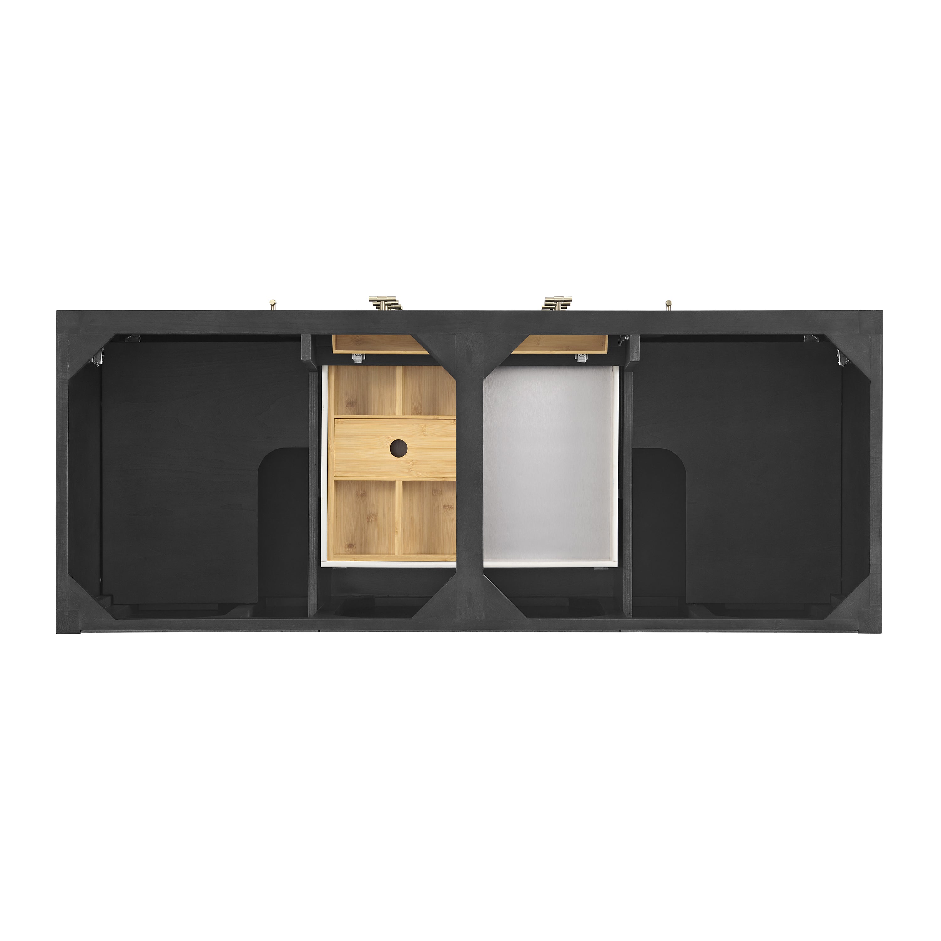 James Martin Myrrin 60" Double Vanity in Carbon Oak with 3cm Countertop