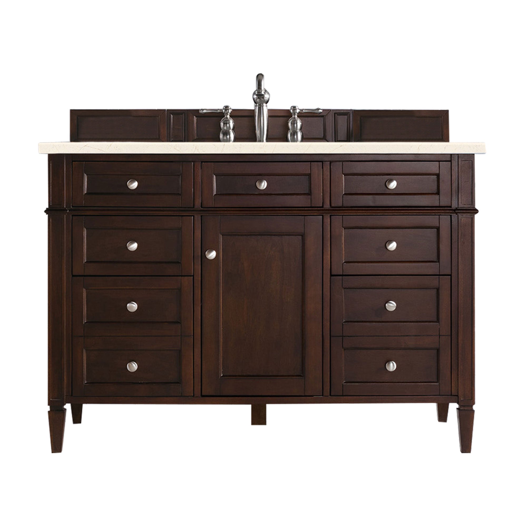 James Martin Brittany 48" Single Vanity in Burnished Mahogany with 3cm Countertop