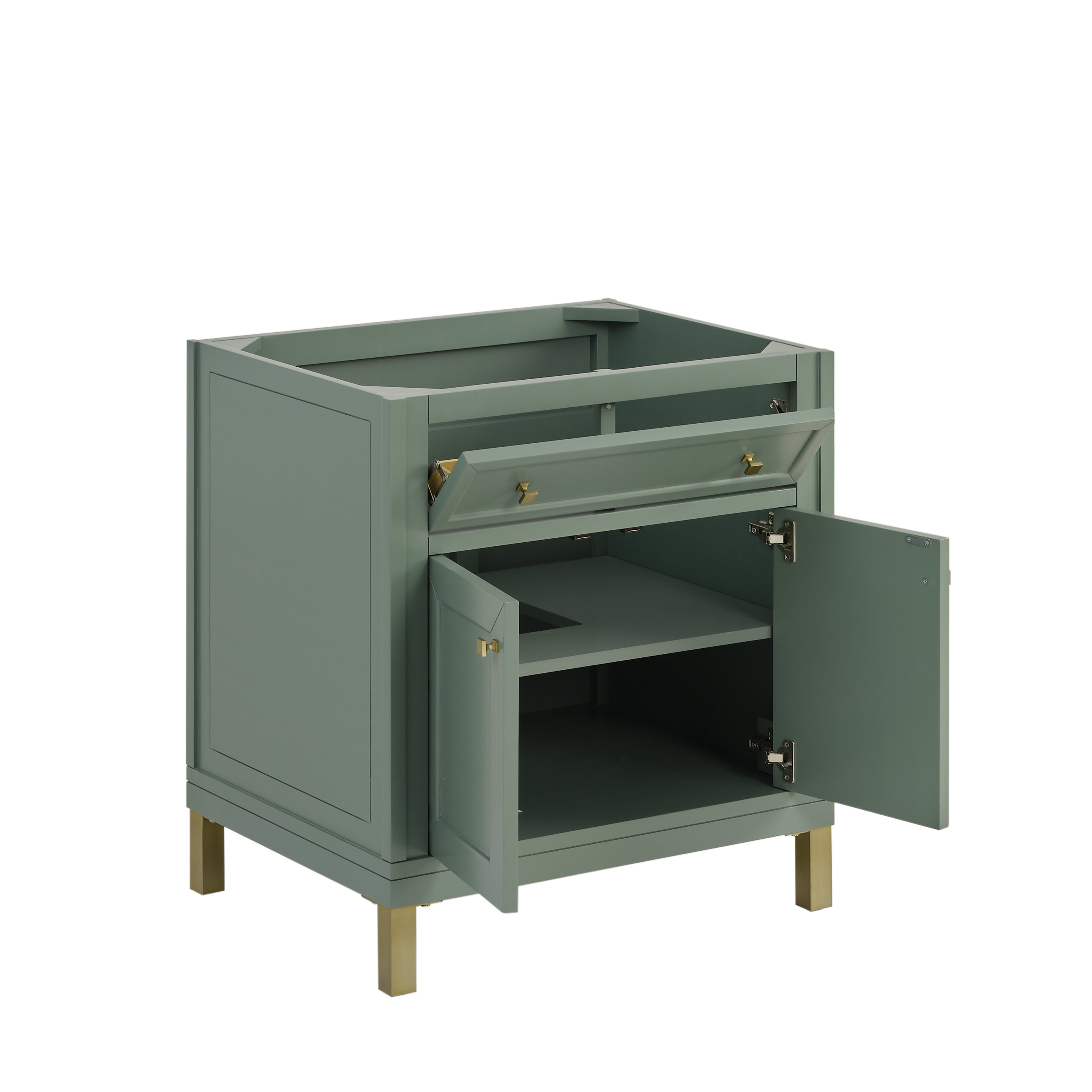 James Martin Chicago 30" Single Vanity in Smokey Celadon with 3cm Countertop