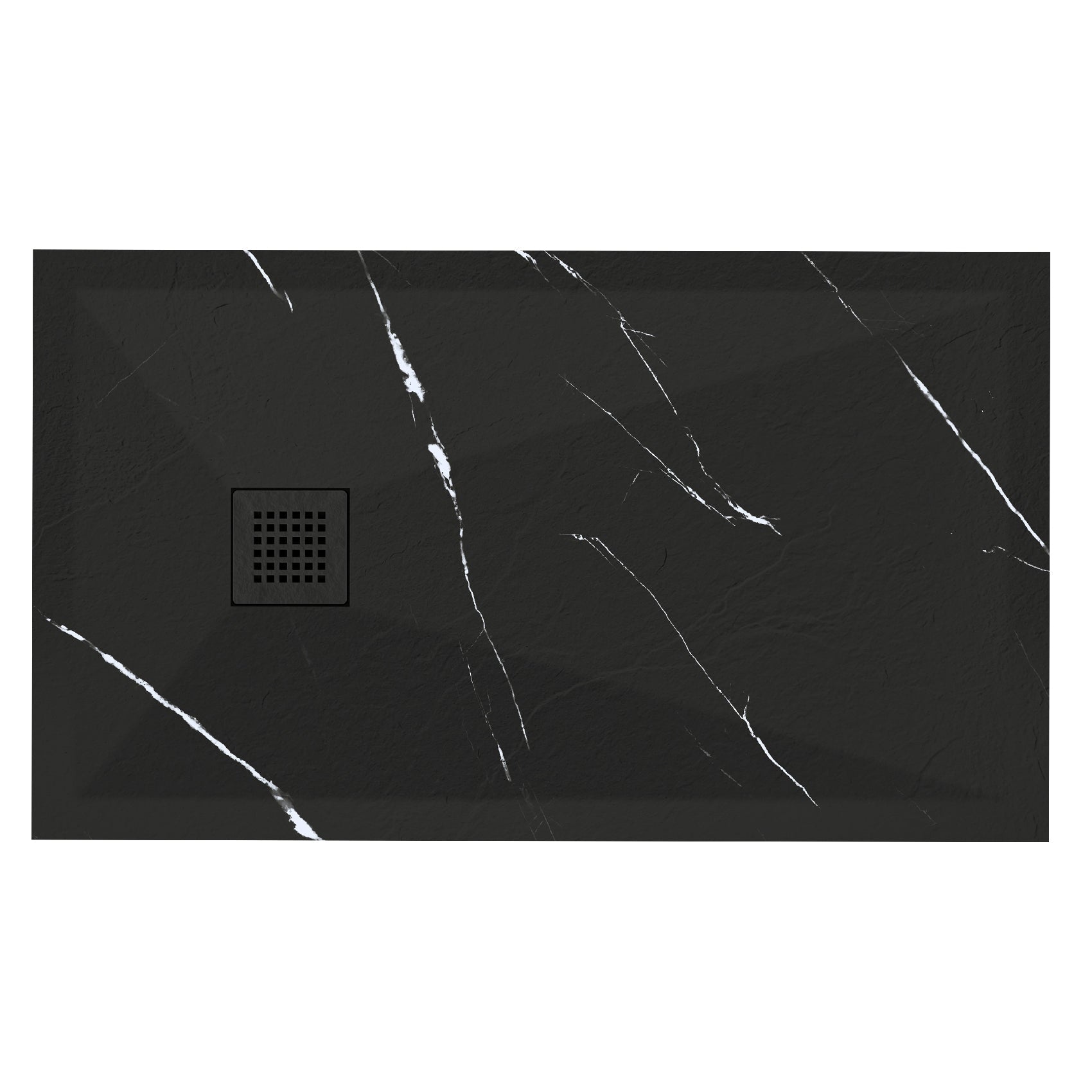 MAIDSTONE | DXV Black Marble Stone Shower Pan