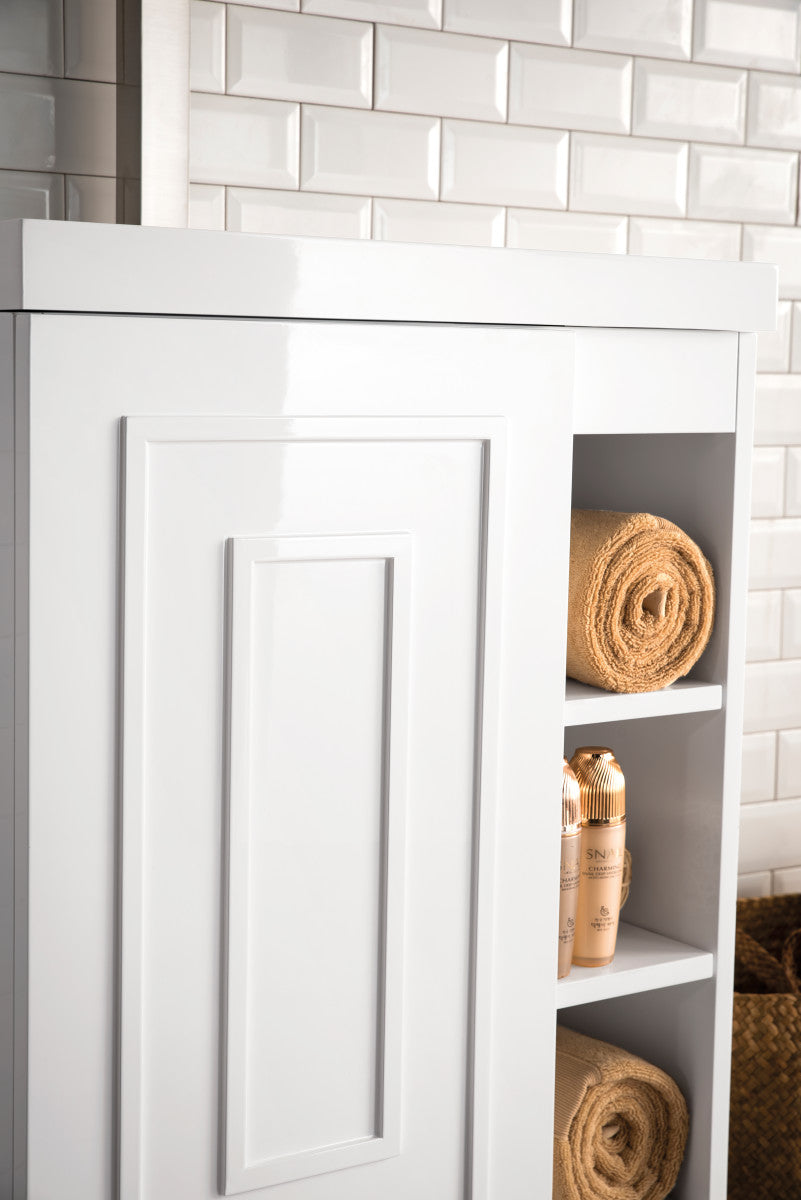 Alicante 24" Single Vanity with White Glossy Composite Stone Top
