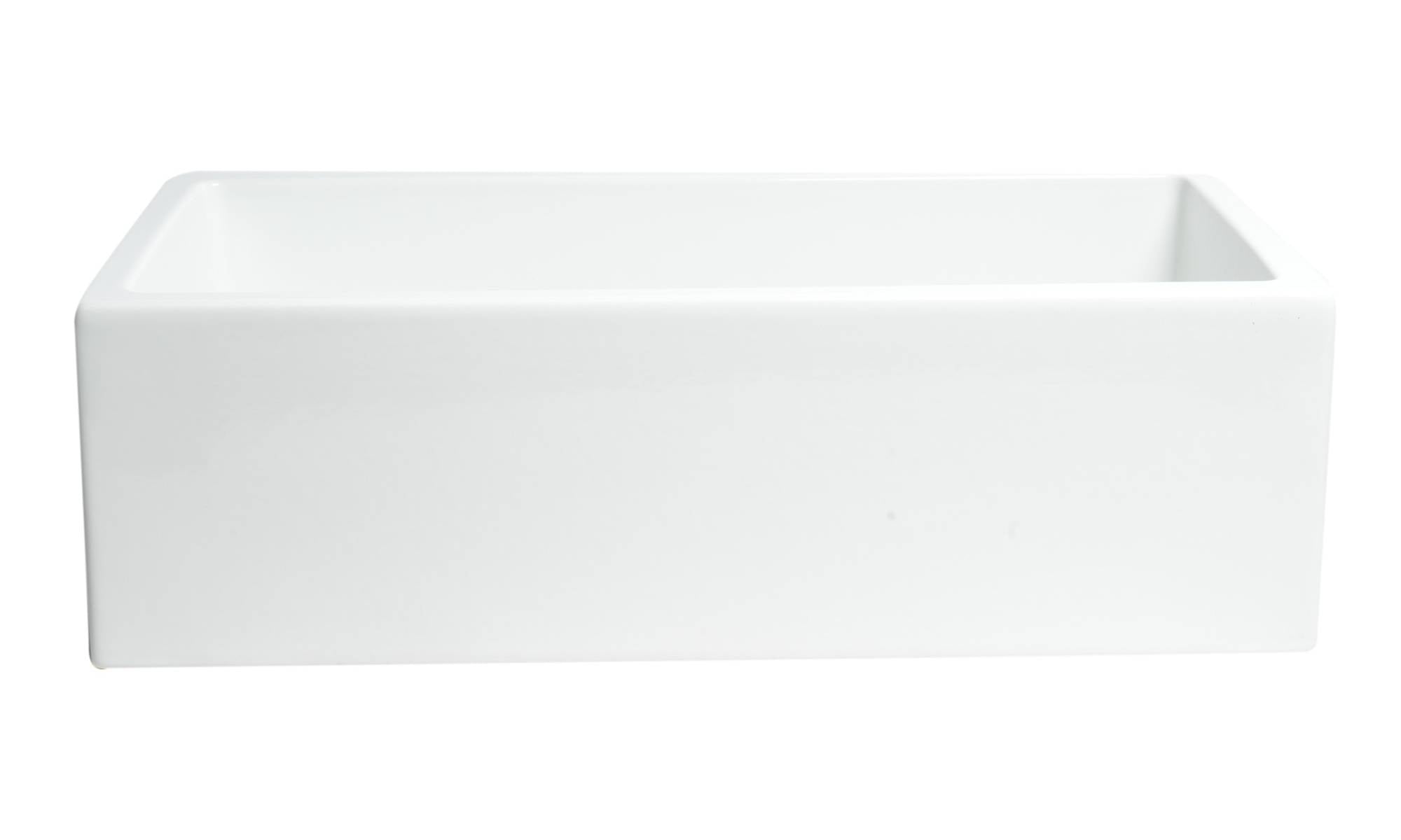 ALFI brand AB3318HS 33" x 18" Reversible Fluted / Smooth Fireclay Farm Sink
