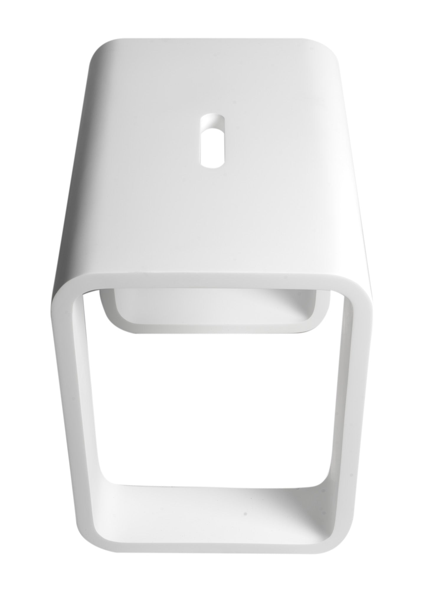 ALFI brand  ABST99 White Matte Solid Surface Resin Bathroom / Shower Stool