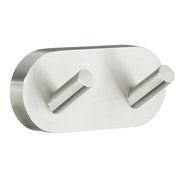 Home Double Towel Hook Brushed Nickel