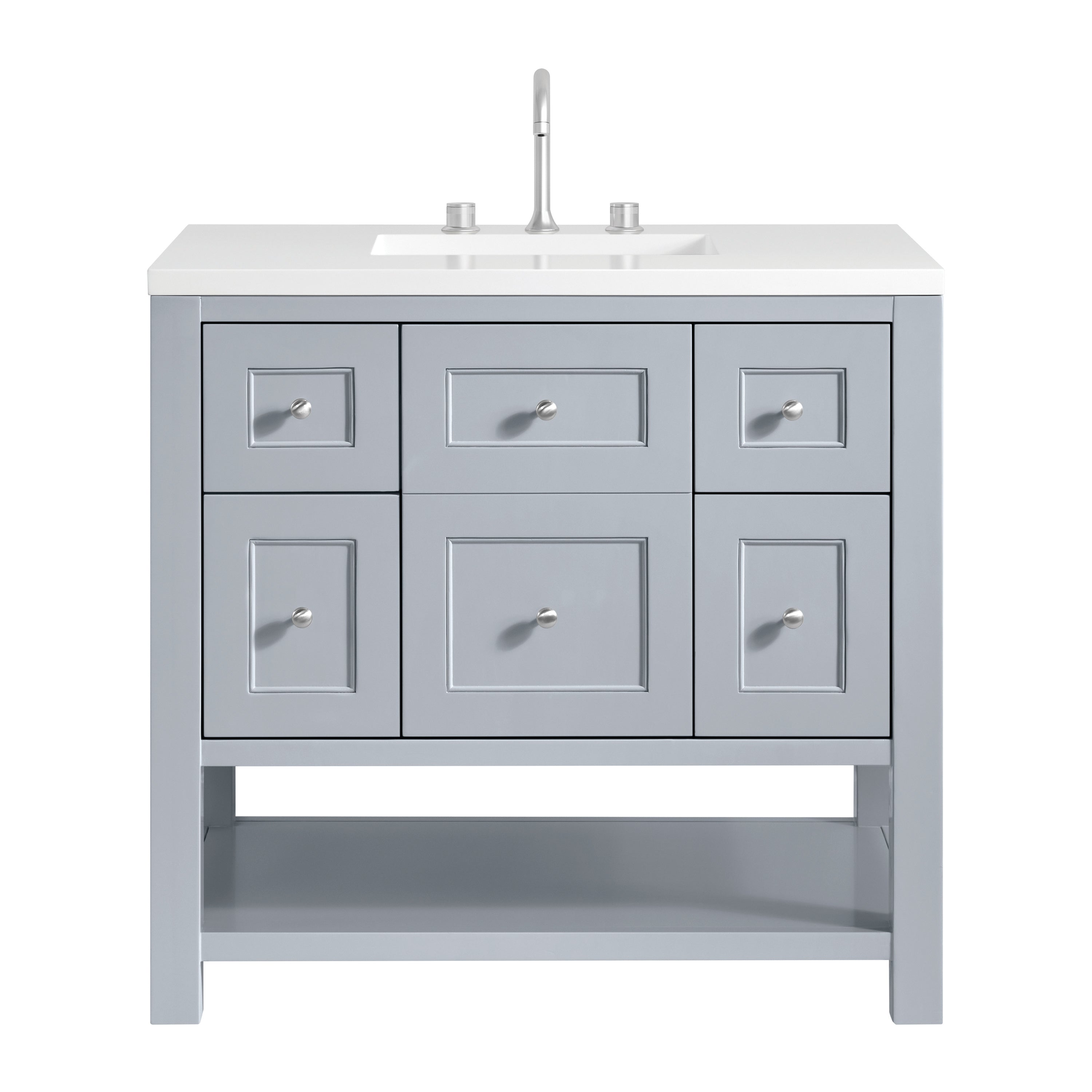 James Martin Breckenridge 36" Single in Serenity Blue with 3cm Countertop