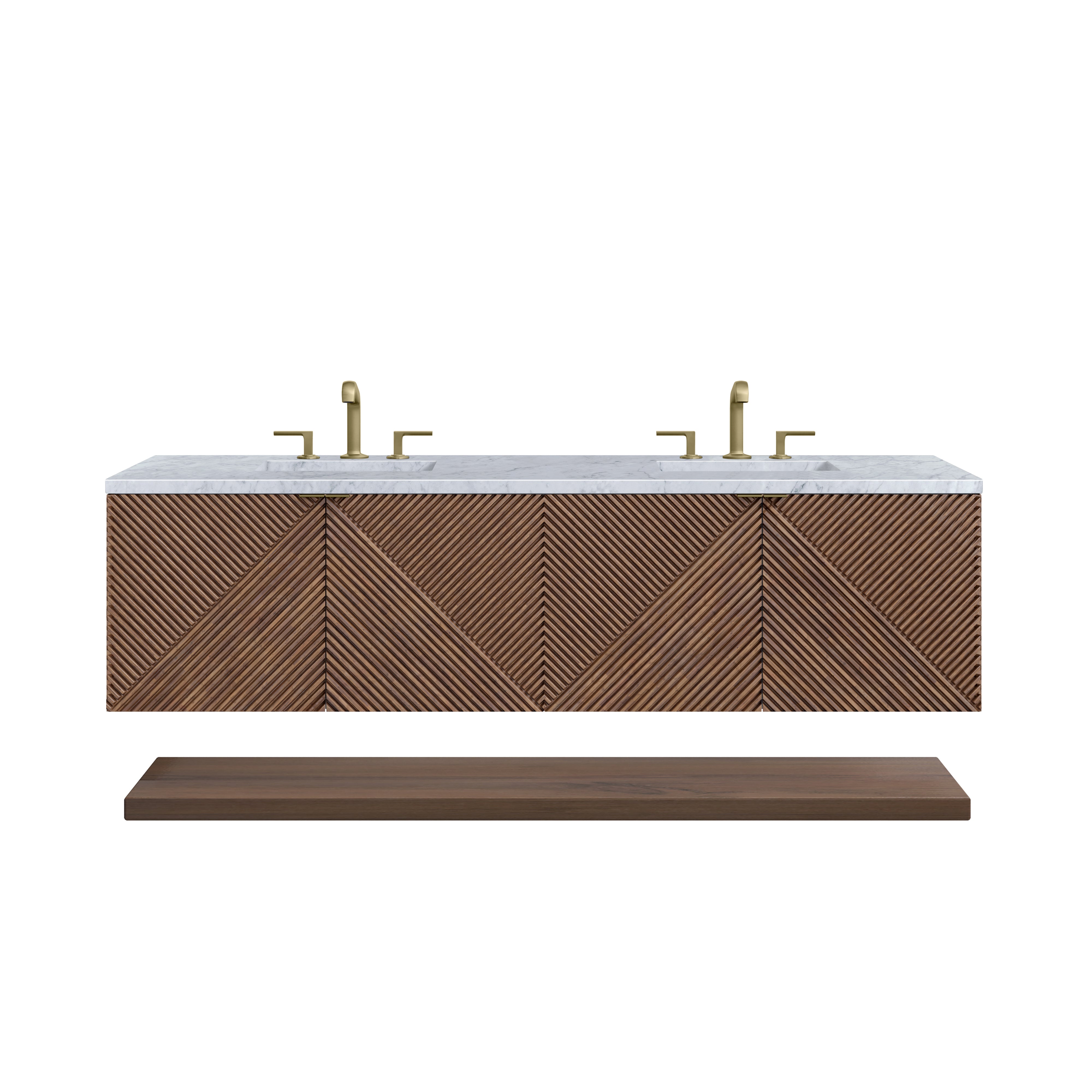 James Martin Marcello 72" Double Vanity in Chestnut with 3cm Countertop