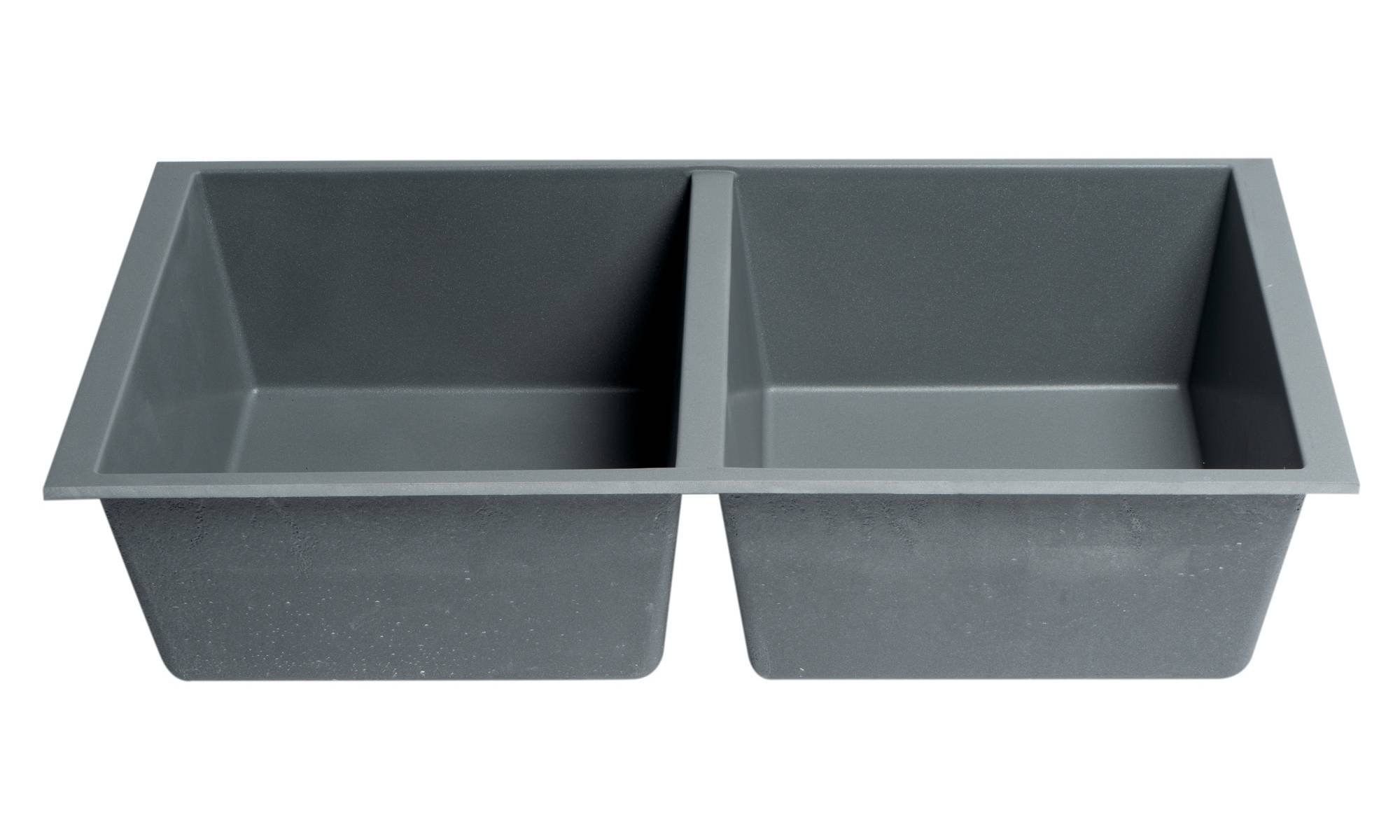 ALFI brand AB3420UM 34" Undermount Double Bowl Granite Composite Kitchen Sink