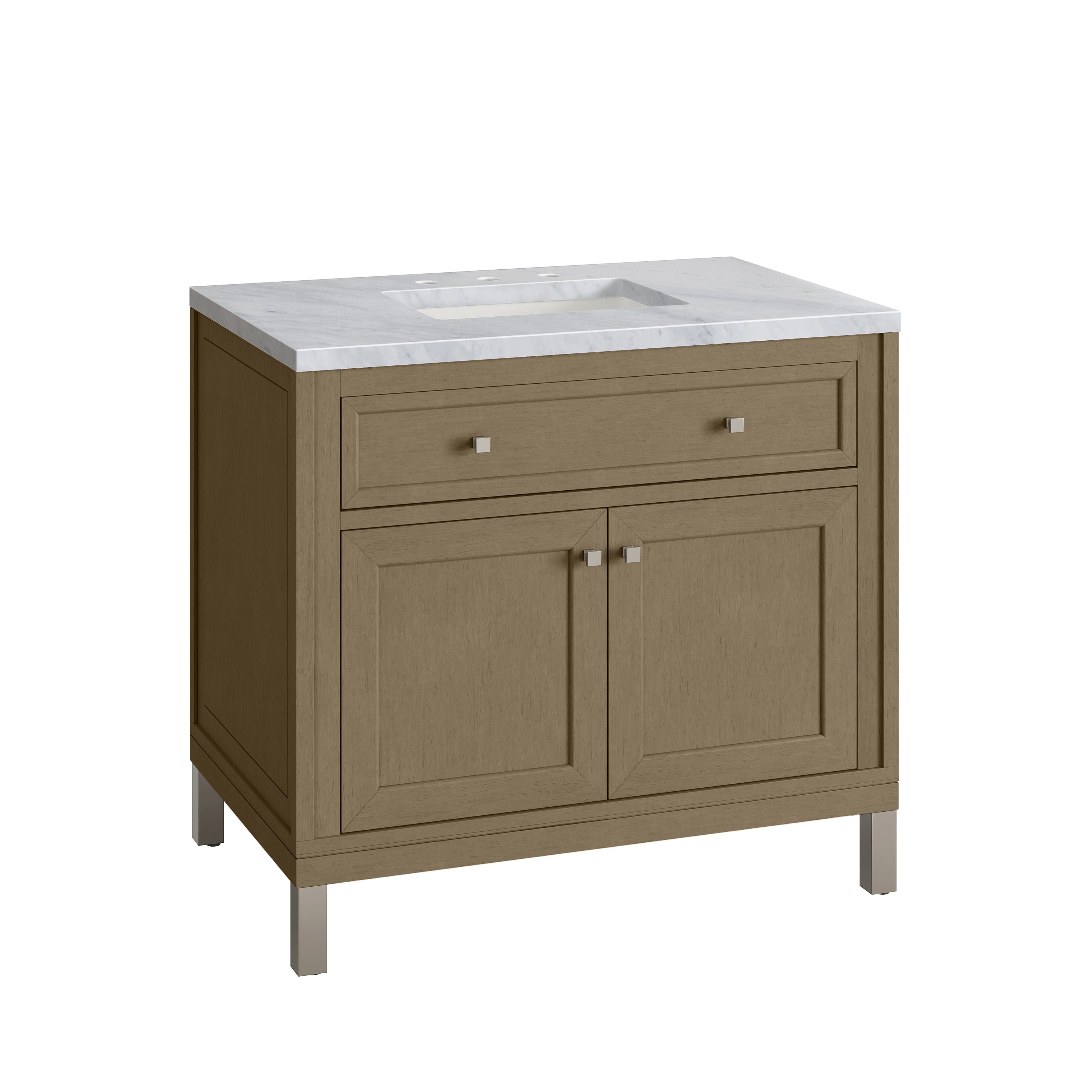 James Martin Chicago 36" Single Vanity in Walnut Whisper with 3cm Countertop