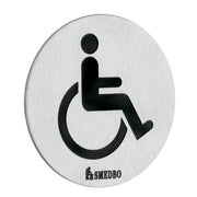 XTRA - WC Sign Invalid in Stainless Steel Brushed, Self-adhesive