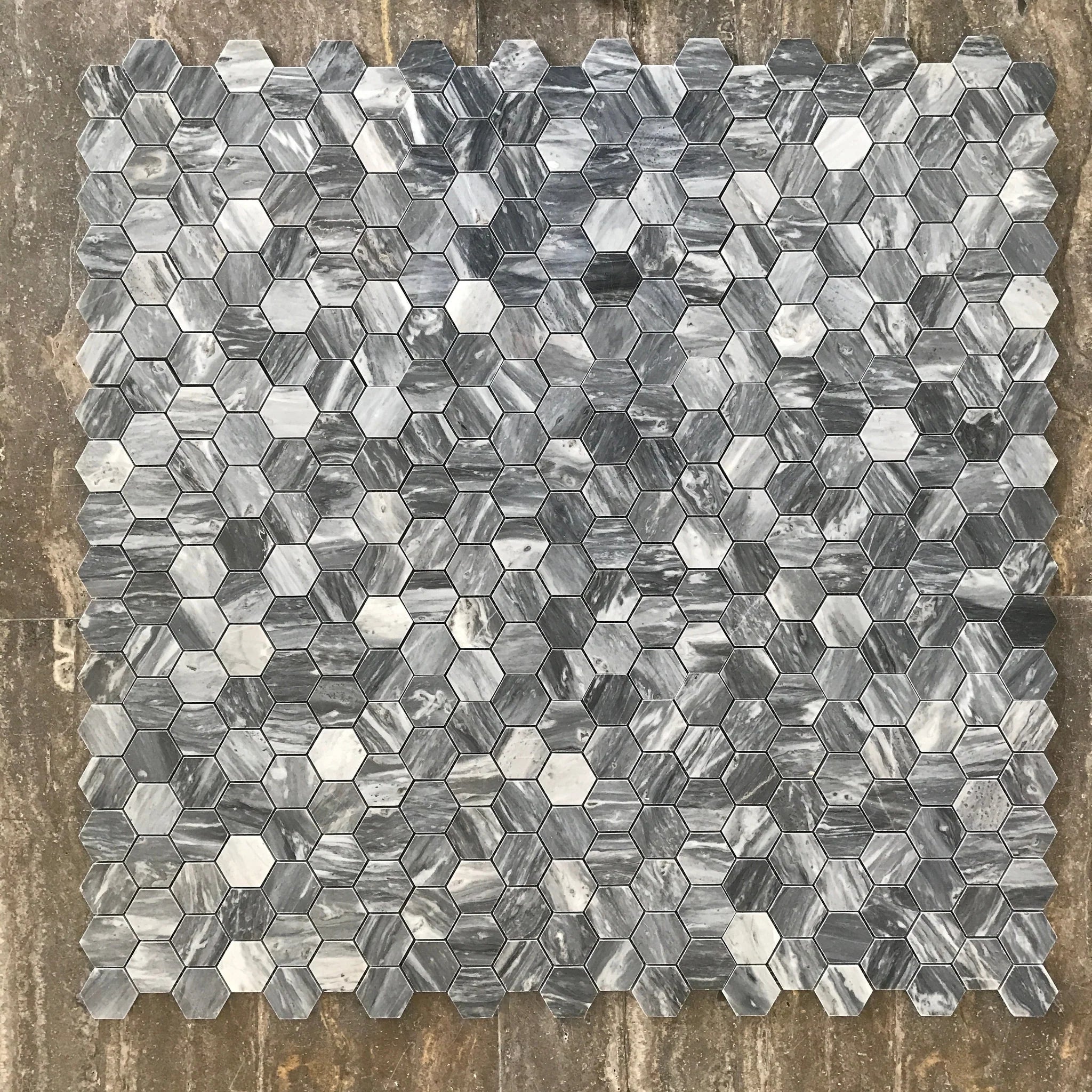 Bardiglio Hexagon 2" Polished Mosaic