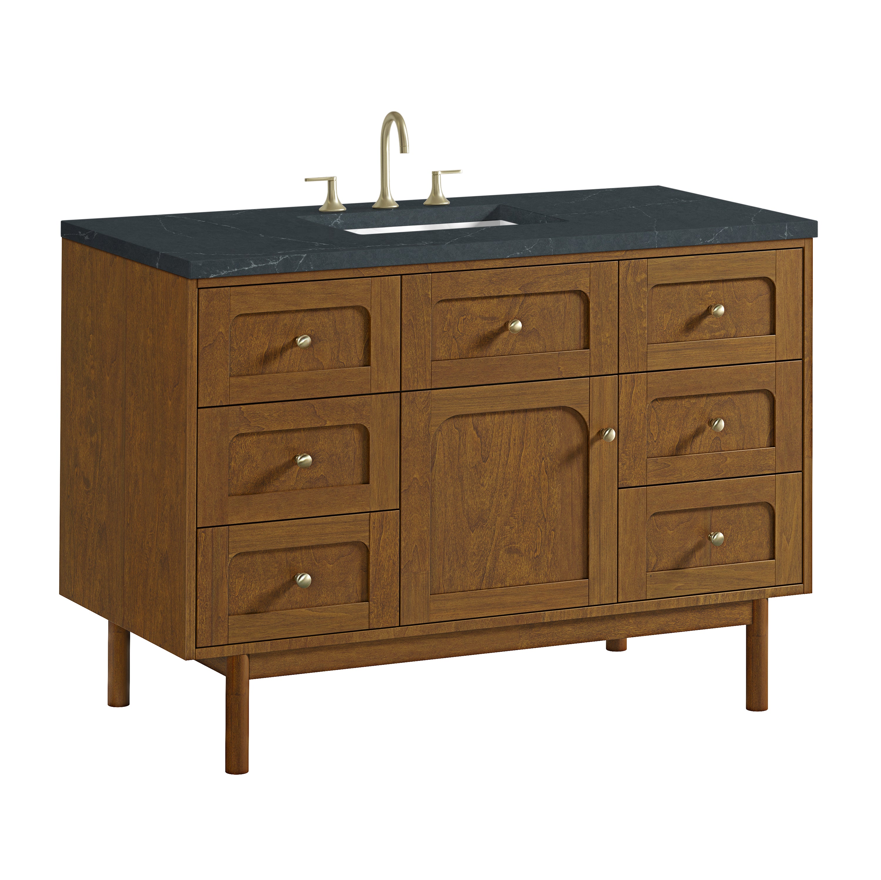 James Martin Laurent 48" Single Vanity in Honey Oak with 3cm Countertop