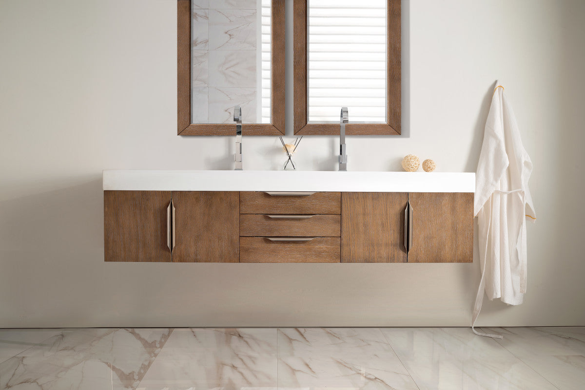 Columbia 72" Double Wall Mount Vanity Cabinet