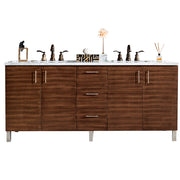 James Martin Metropolitan 72" Double Vanity in American Walnut with 3cm Countertop