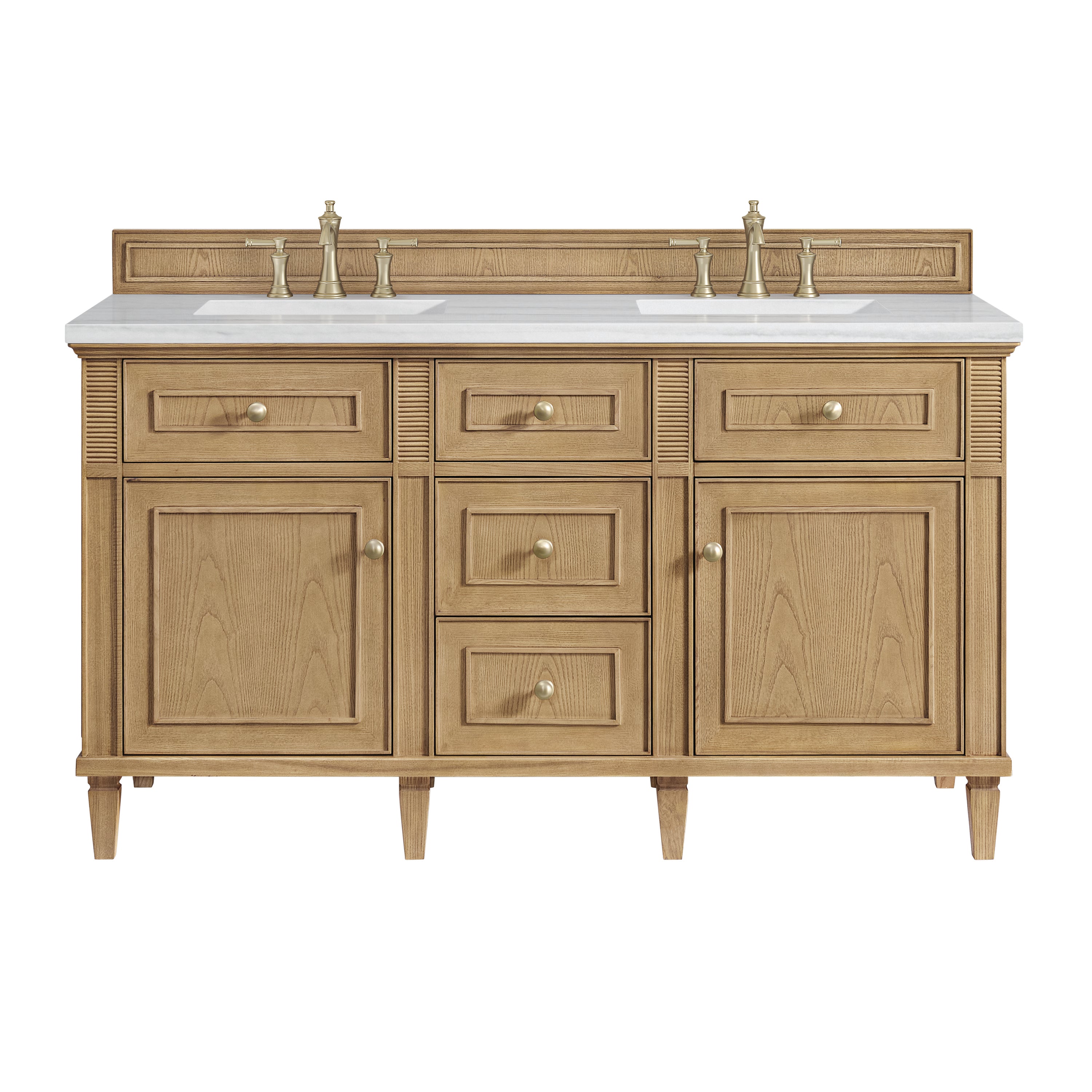 James Martin Lorelai 60" Double Vanity in Light Natural Oak with 3cm Countertop