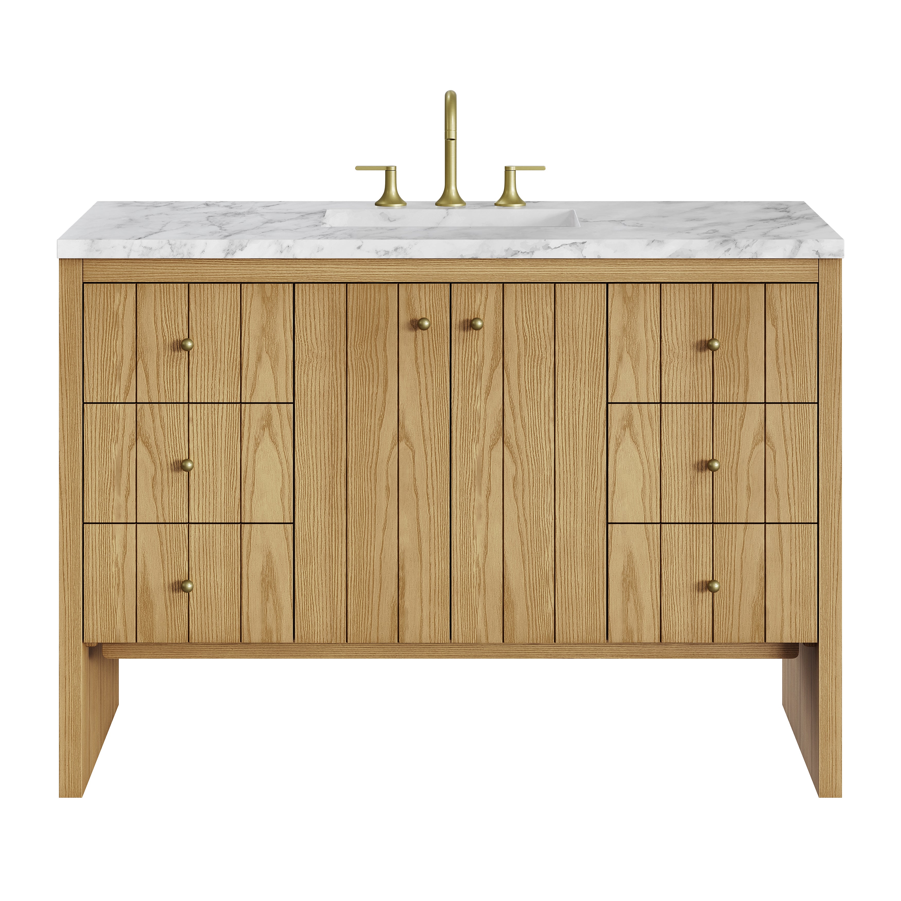 James Martin Hudson 48" Single Vanity in Light Natural Oak with 3cm Countertop
