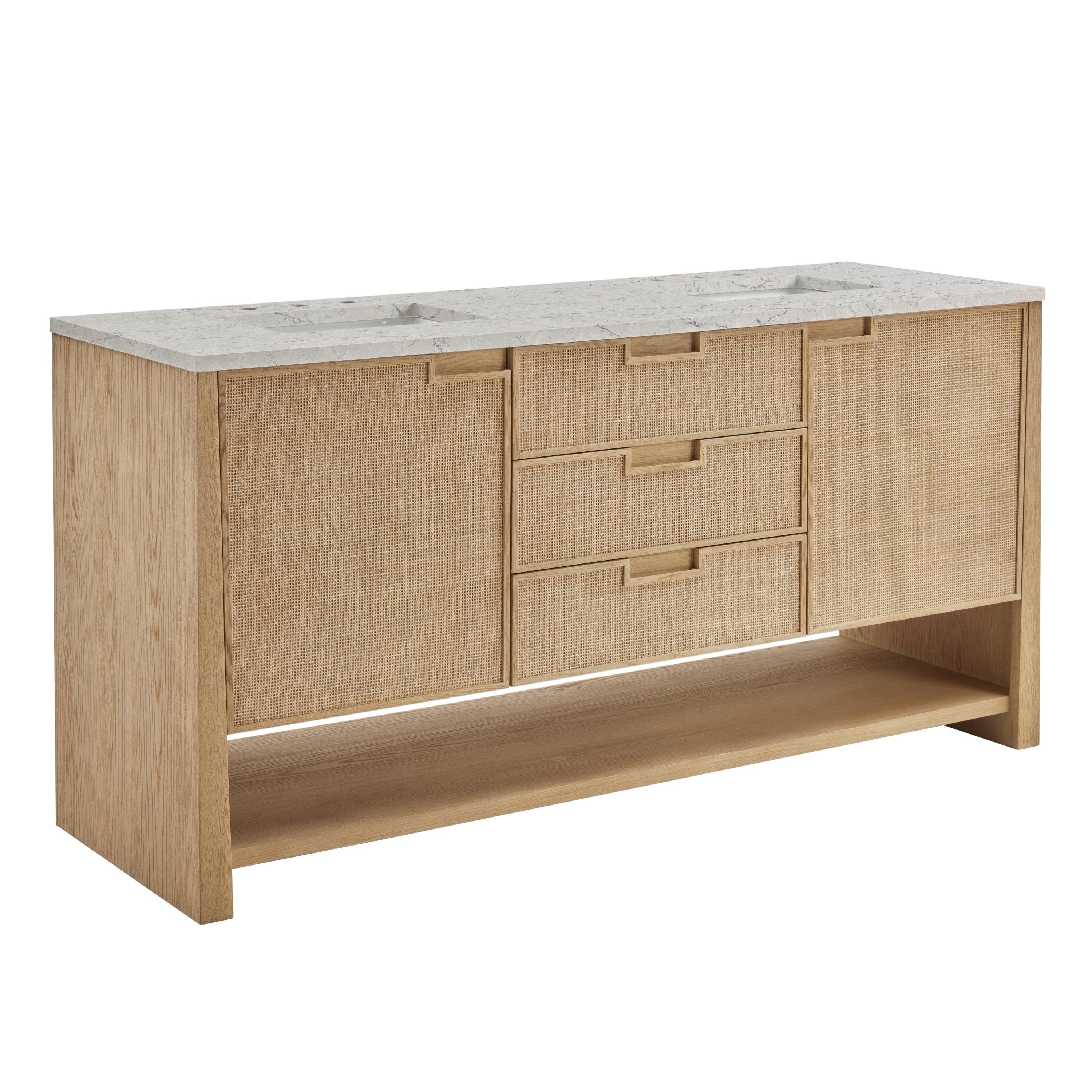 James Martin Solene 72" Double Vanity in Seaside Oak with 3cm Countertop
