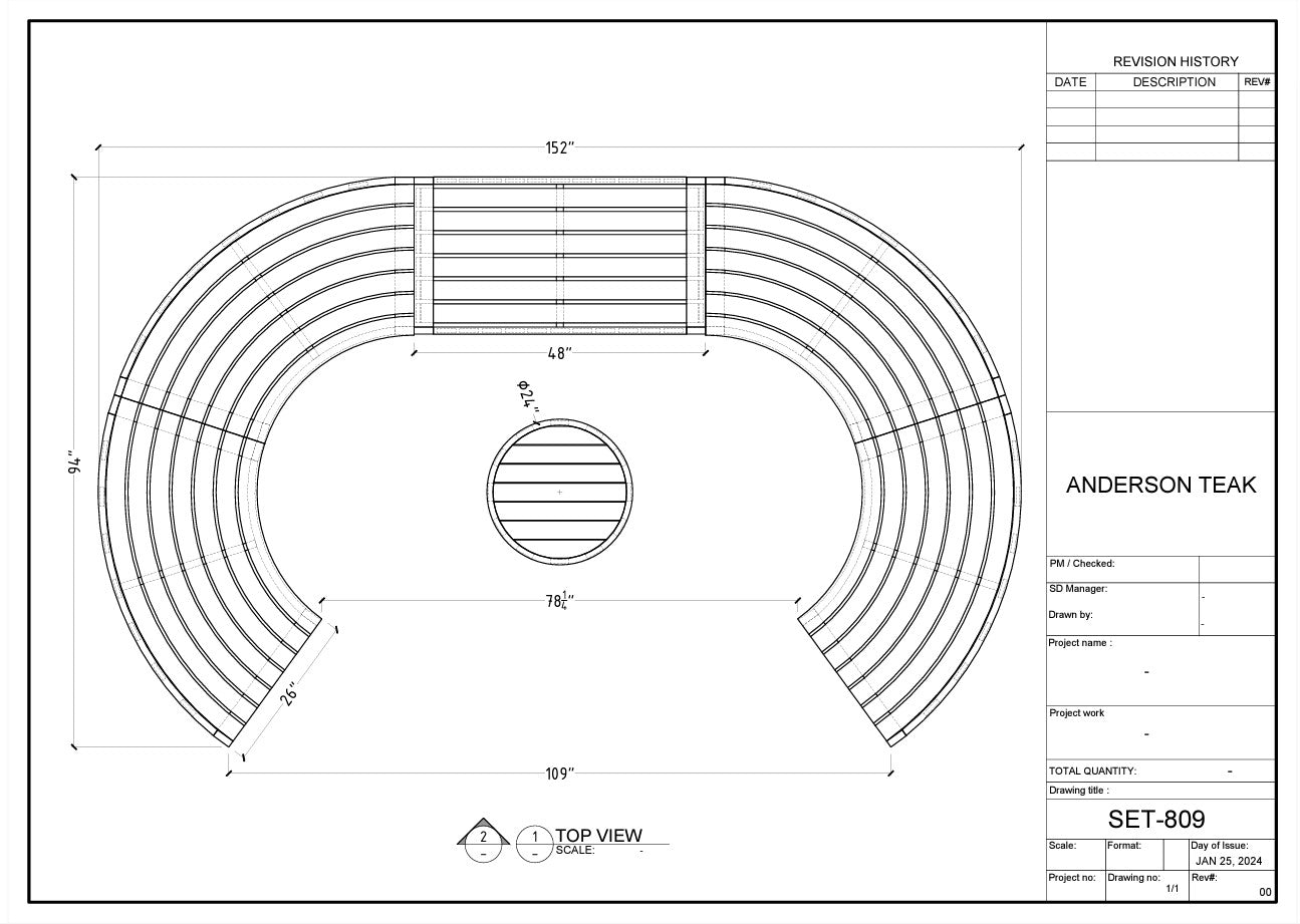 Set-809 Circular Modular Deep Seating