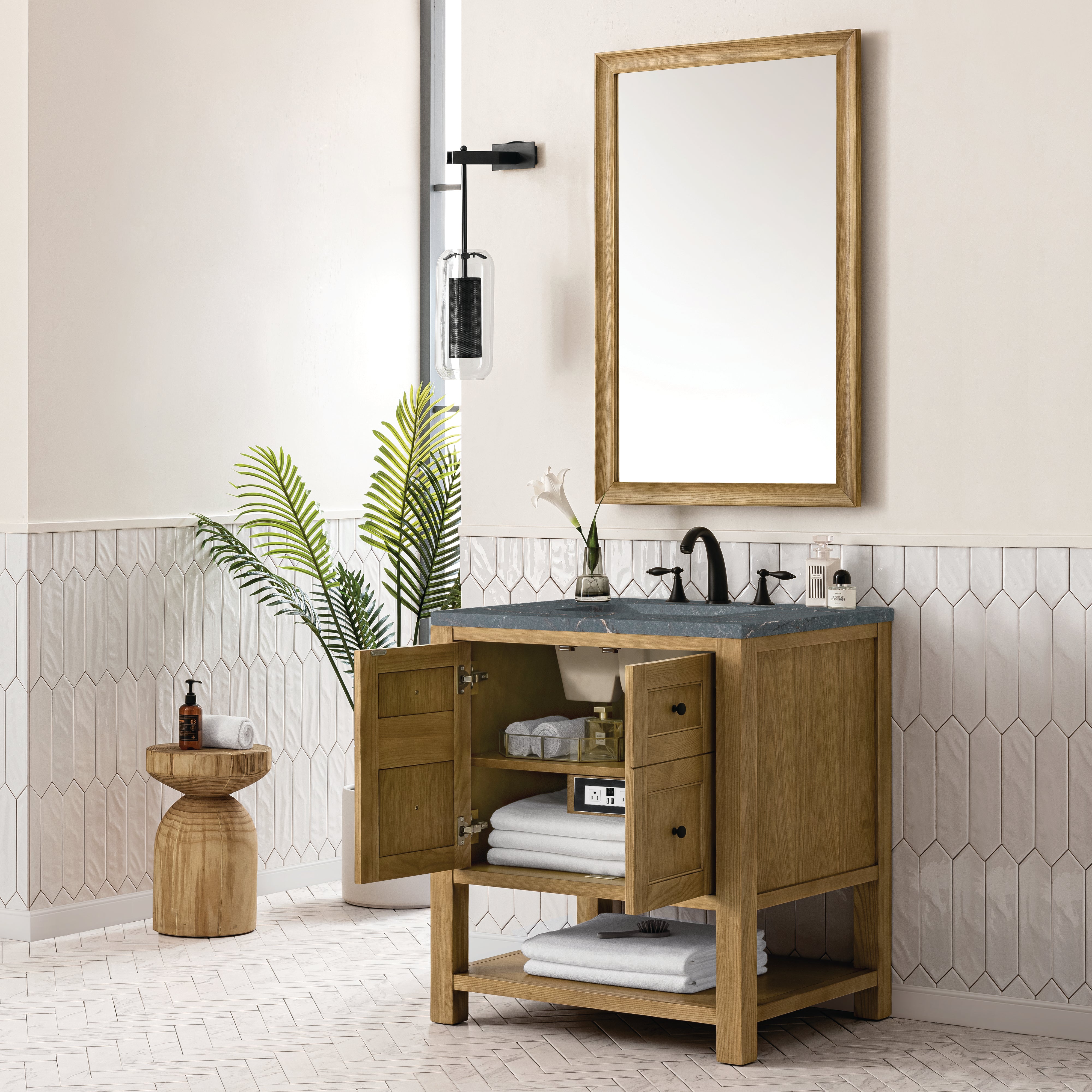 James Martin Breckenridge 30" Single Vanity in Light Natural Oak with 3cm Countertop