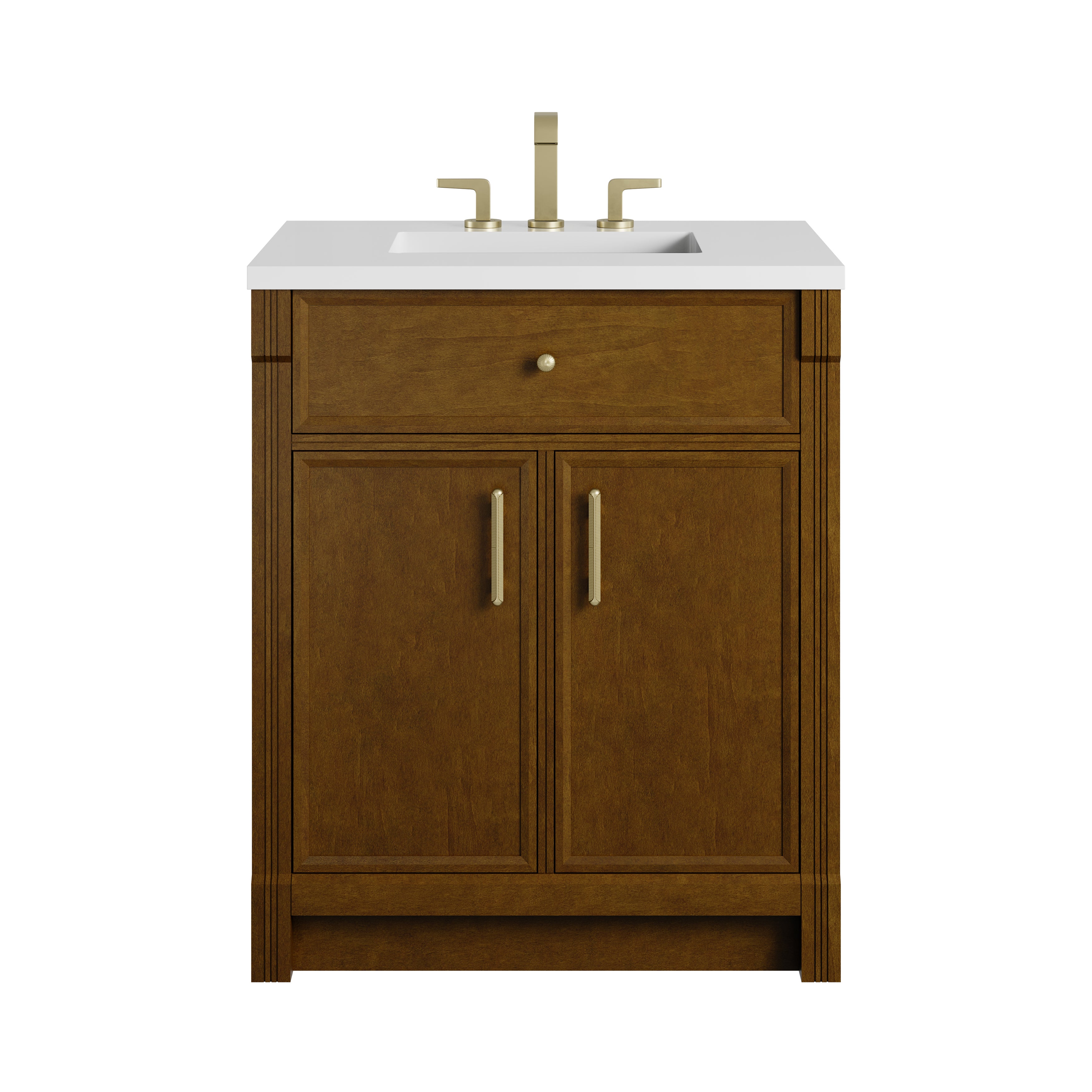 James Martin Bellshire 30" Single Vanity in Honey Oak with 3cm Countertop
