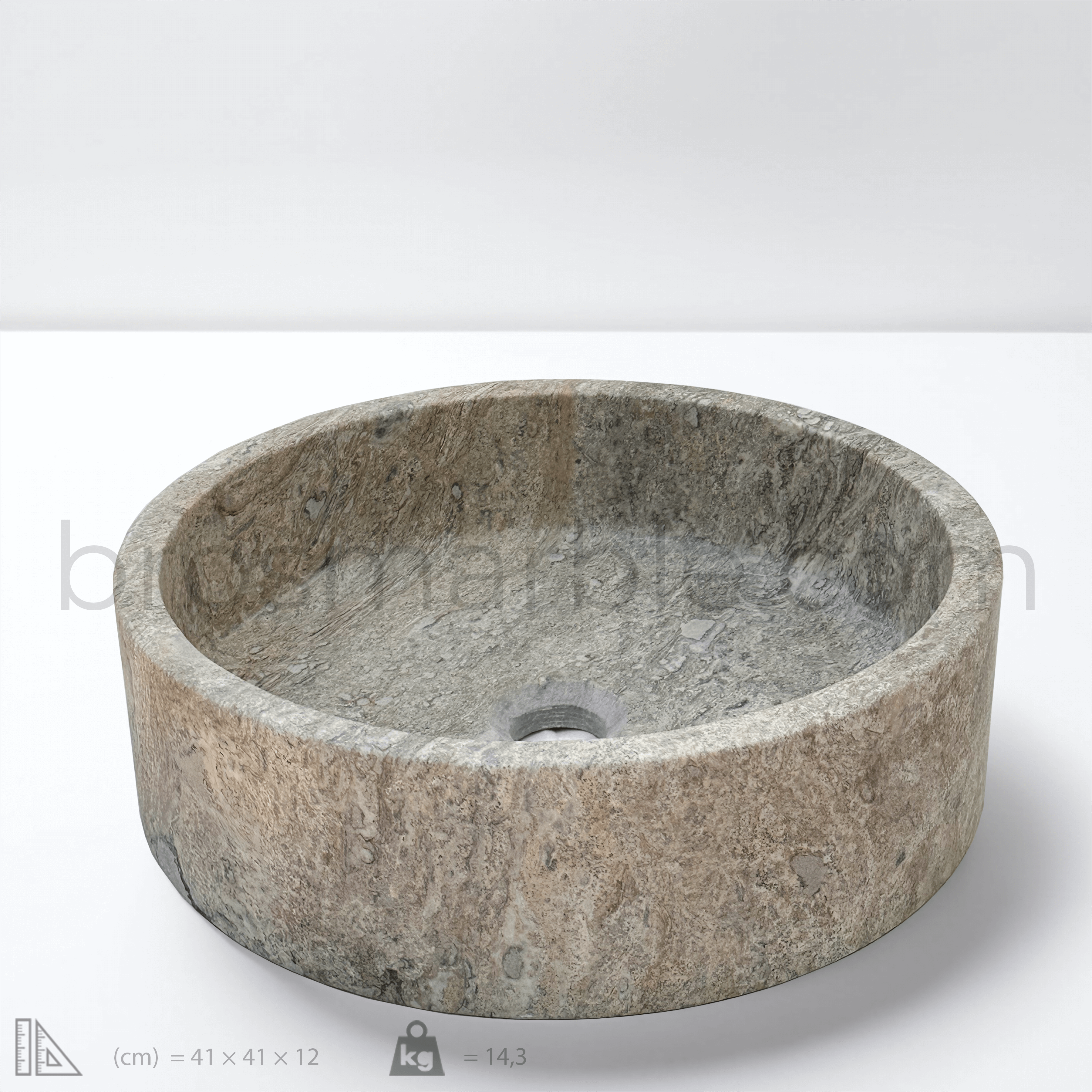 Dark Travertine Sink