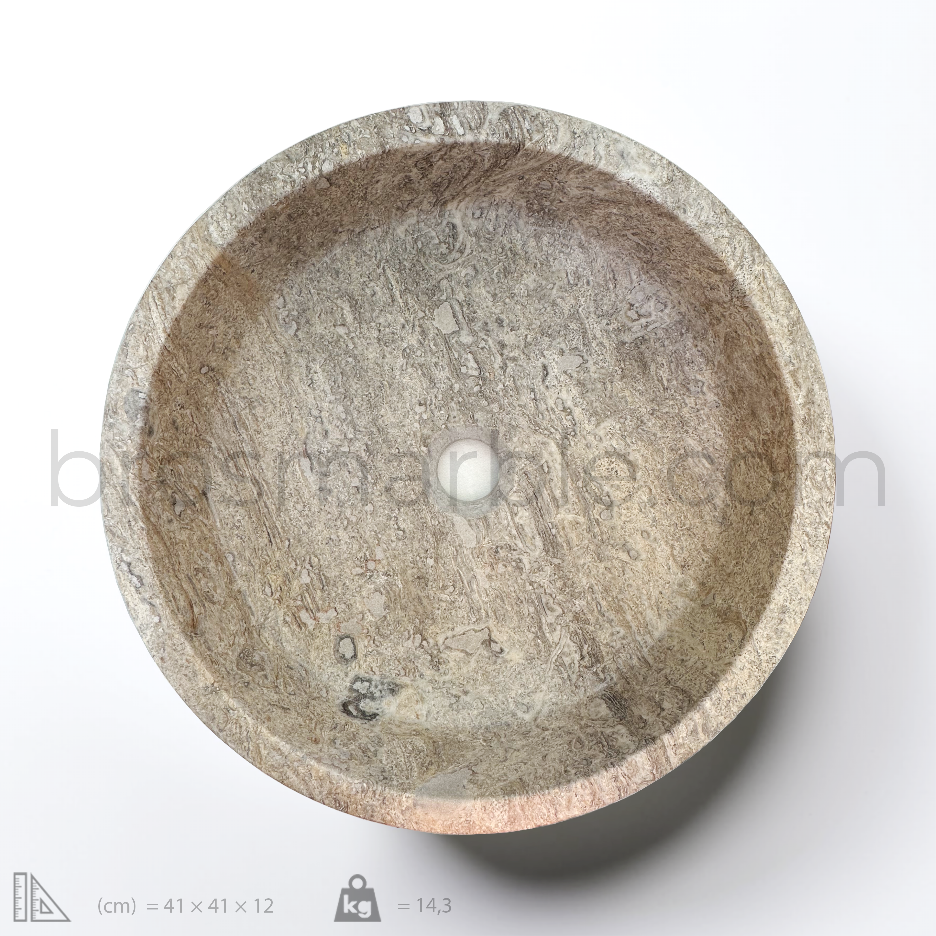 Dark Travertine Sink