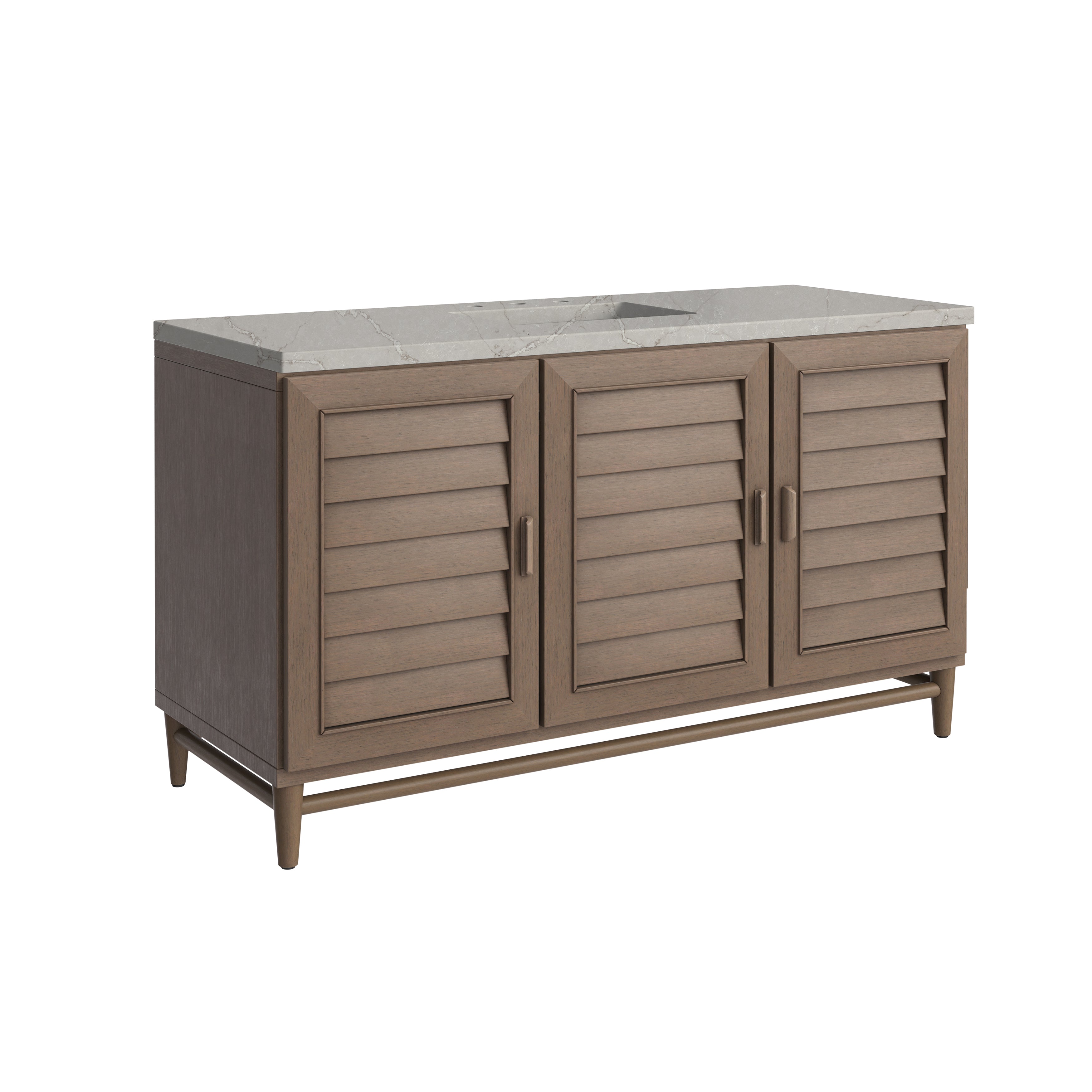 James Martin Portland 60" Single Vanity in Whitewashed Walnut with 3cm Countertop