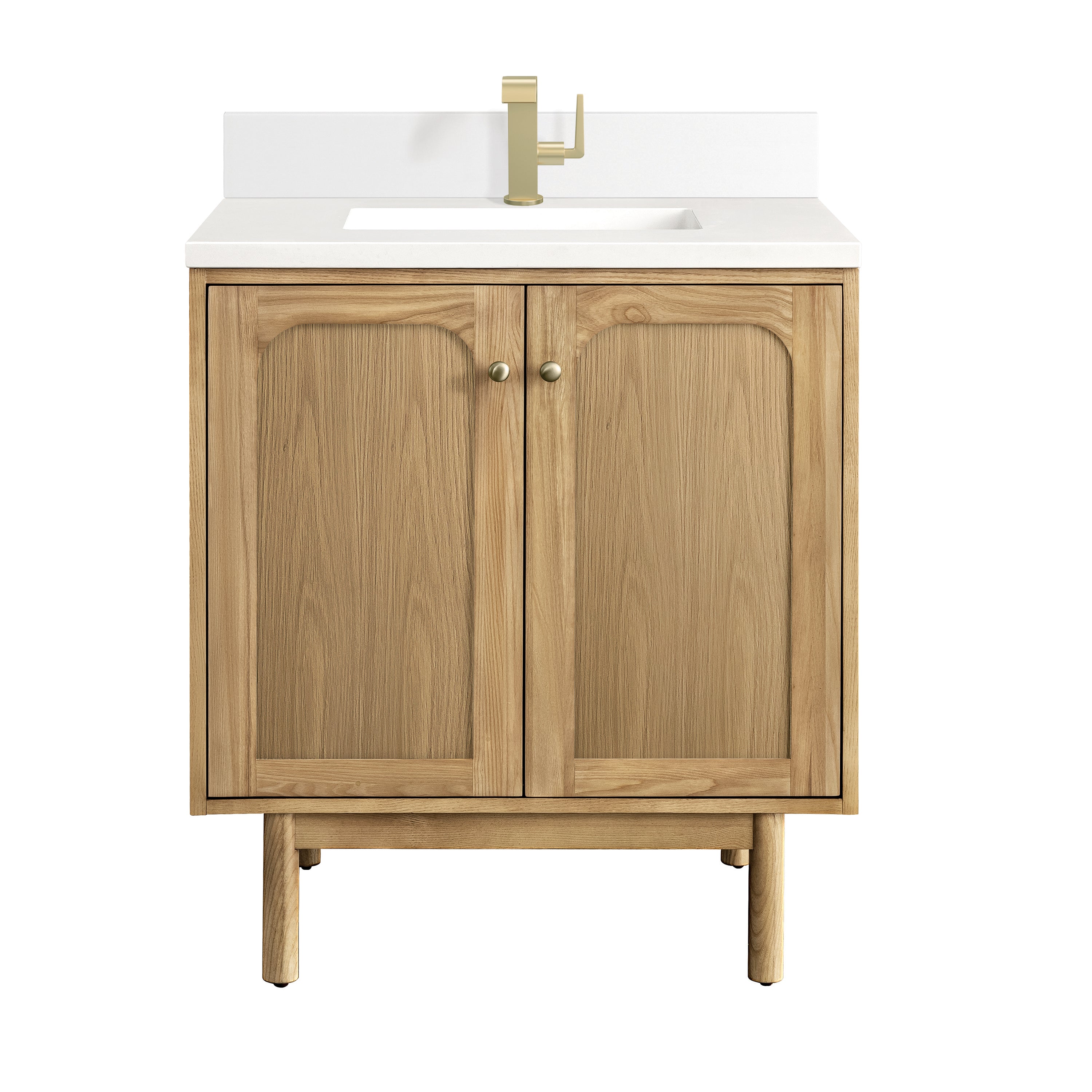 James Martin Laurent 30" Single Vanity in Light Natural Oak with 3cm Countertop